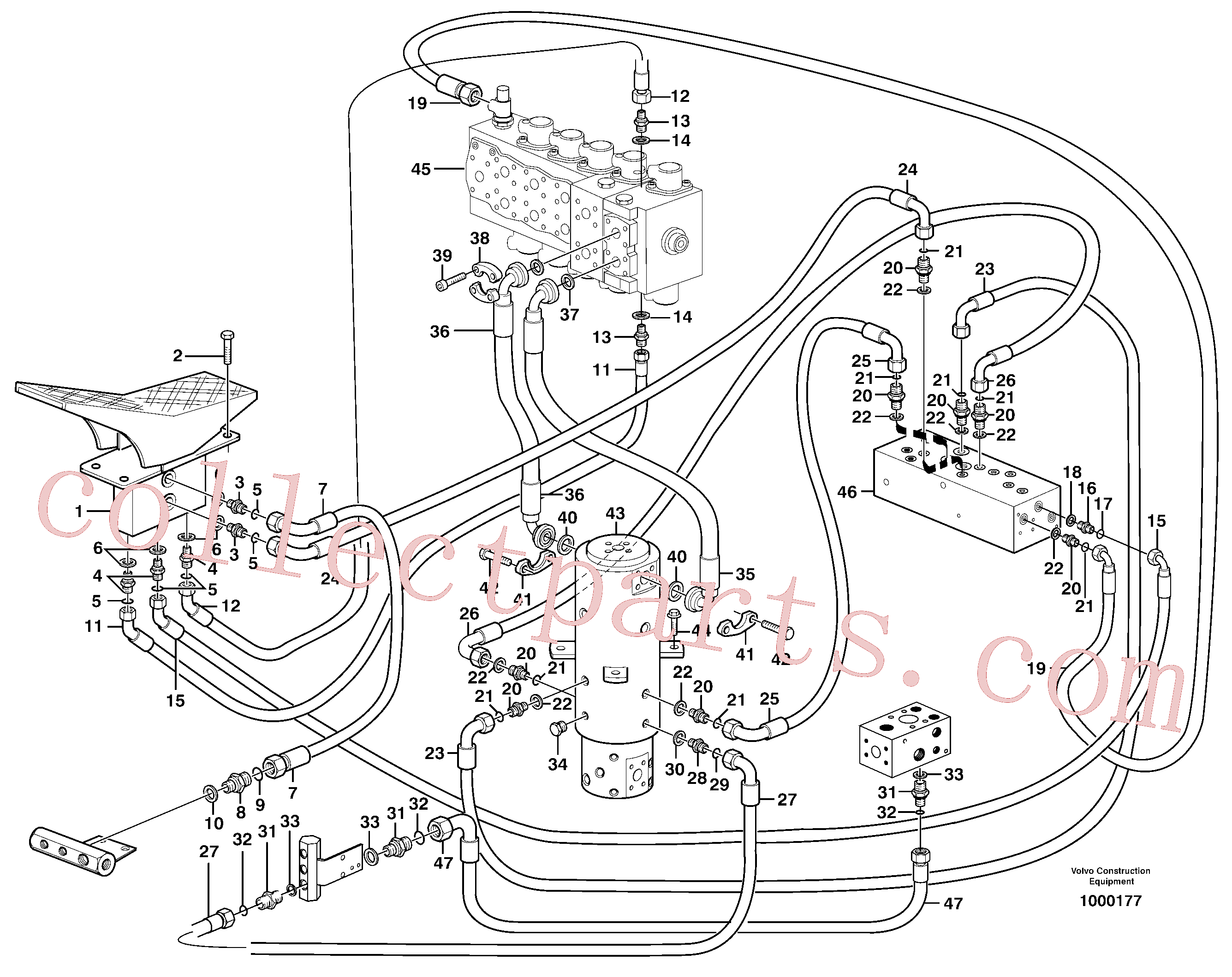 VOE14378856 for Volvo Hydraulic system, transport in uppercarrige(1000177 assembly)
