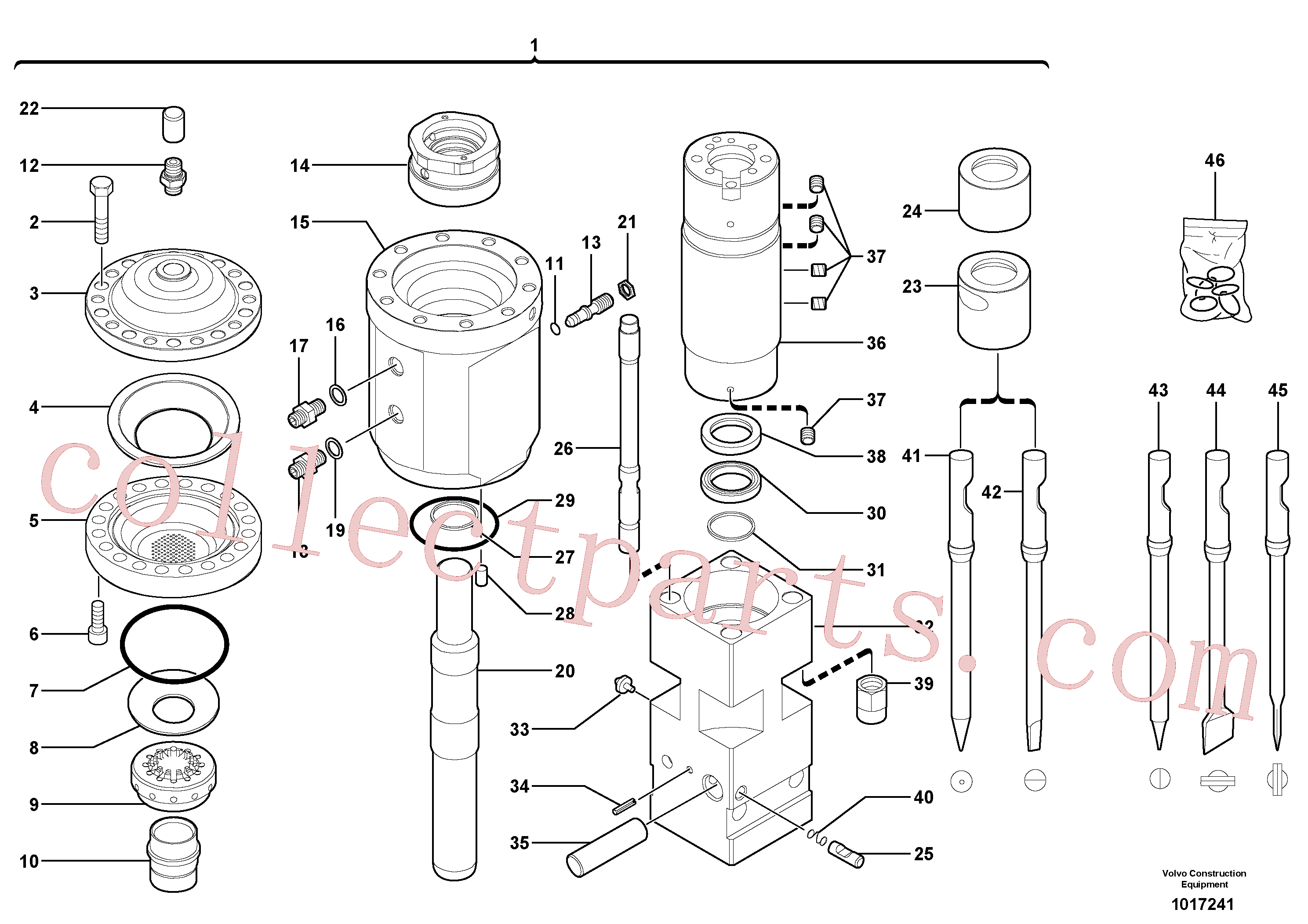 VOE11716206 for Volvo Hammer(1017241 assembly)