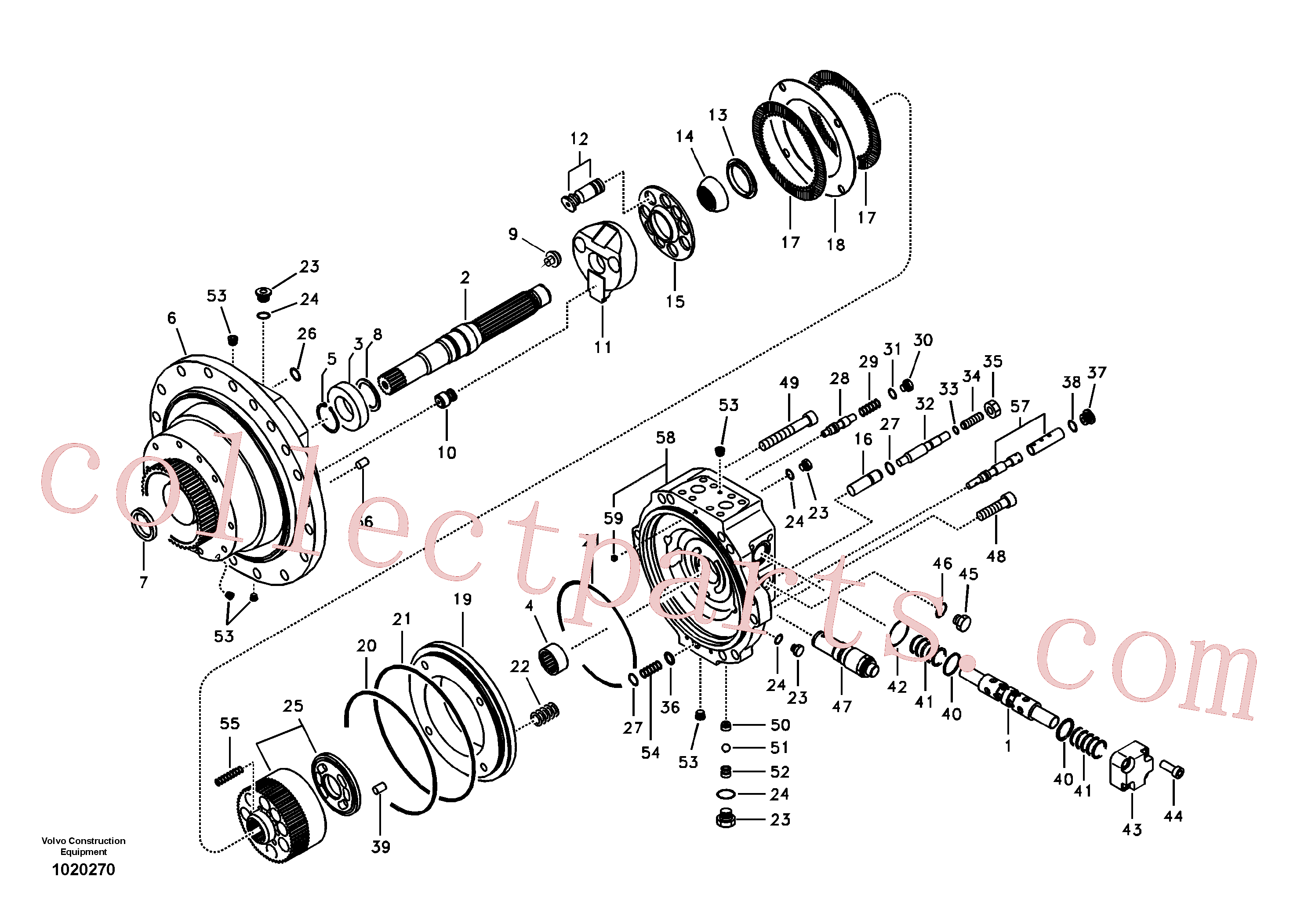 VOE14506974 for Volvo Travel motor(1020270 assembly)