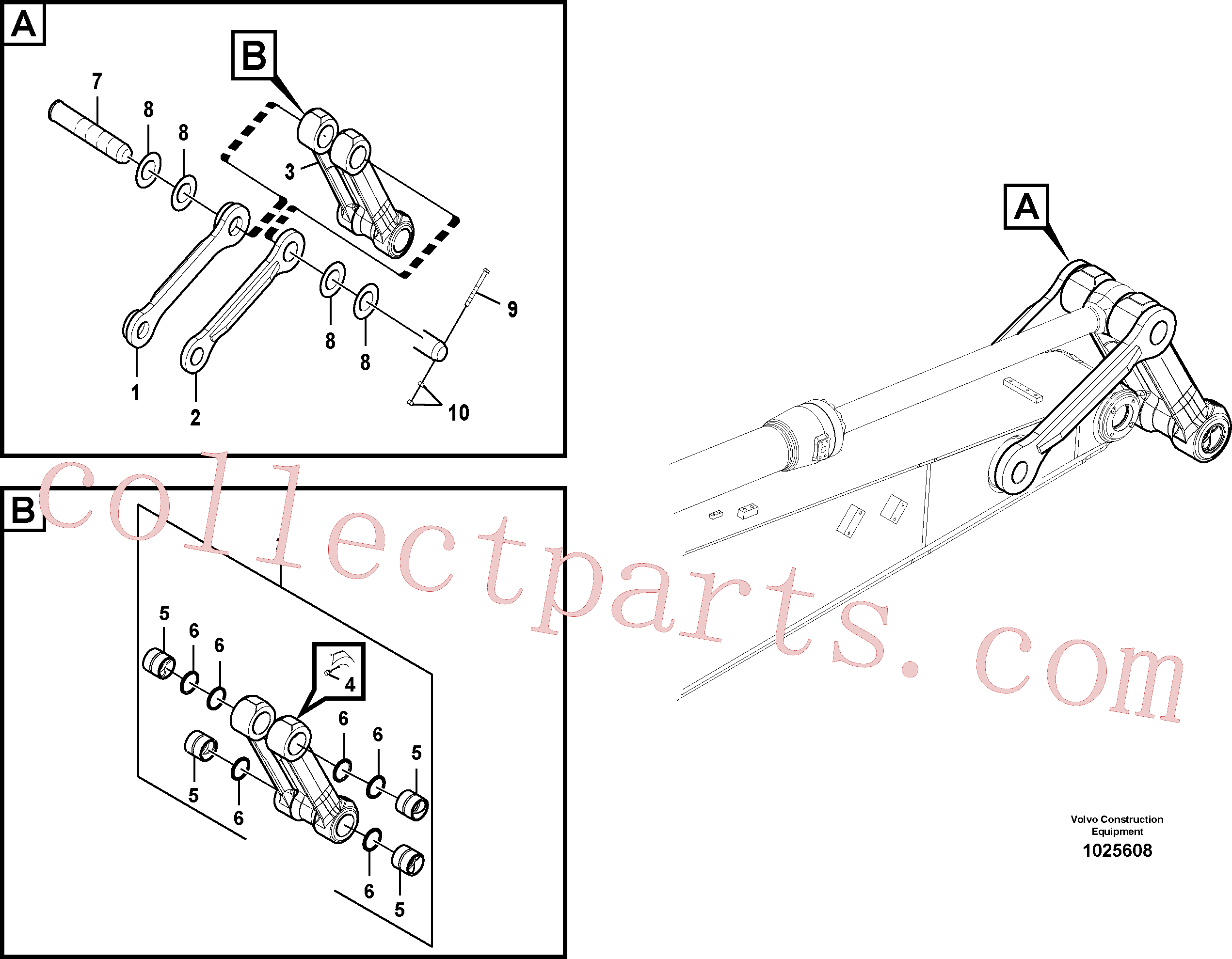 VOE14550742 for Volvo Links to connecting rod(1025608 assembly)