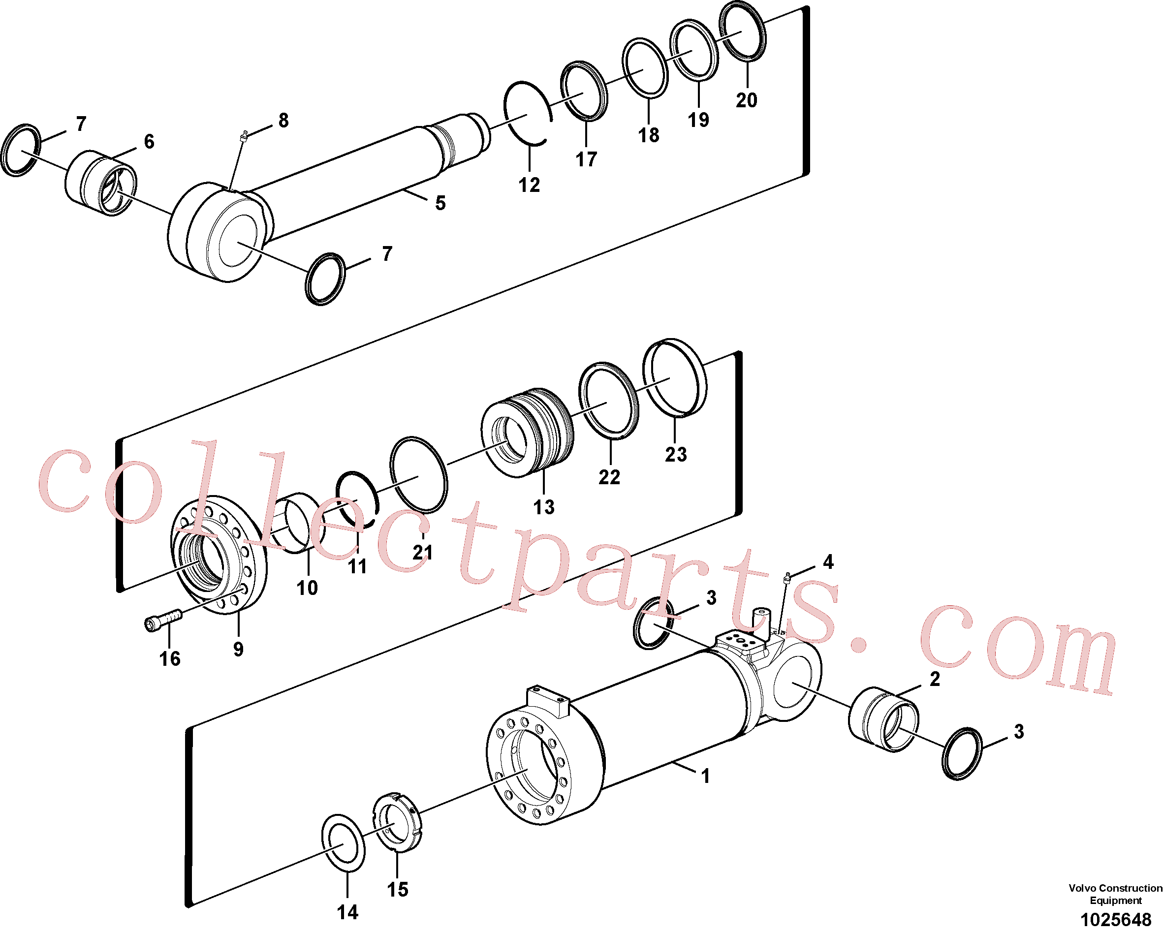 SA1146-06900 for Volvo Dozer blade cylinder(1025648 assembly)