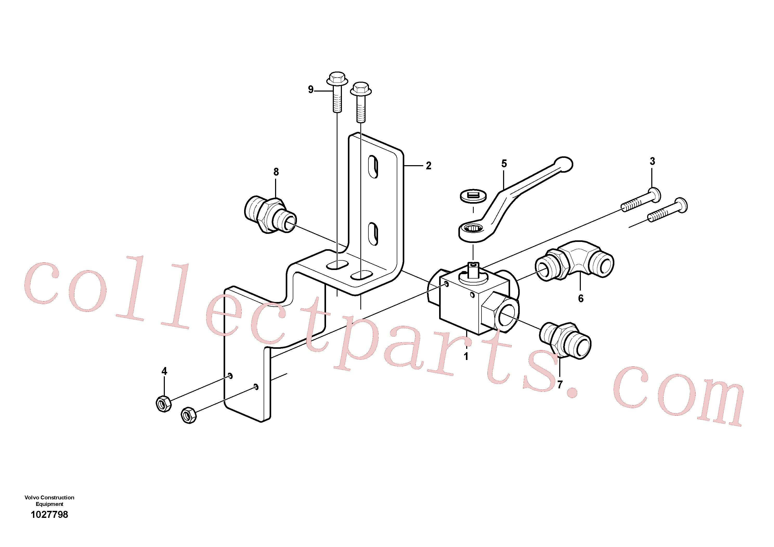 VOE11801995 for Volvo Three-way valve(1027798 assembly)