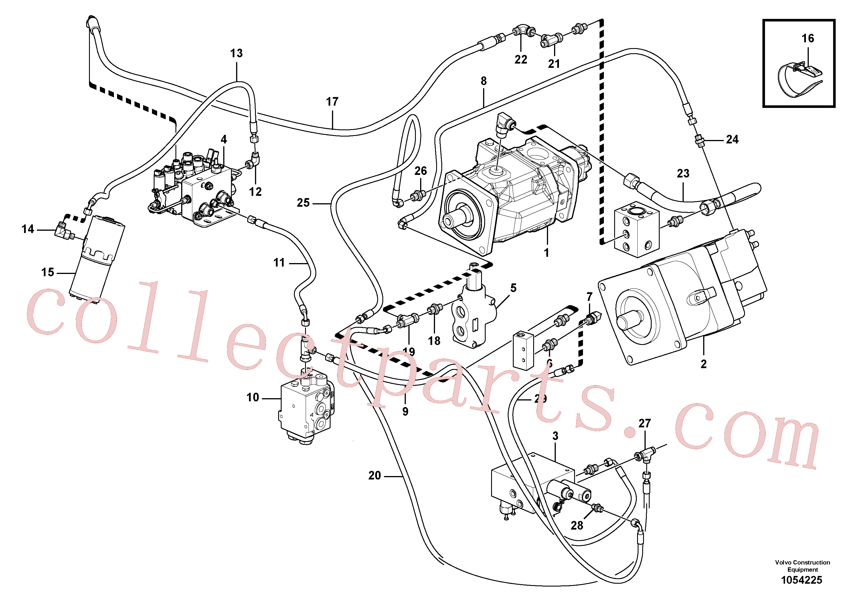 VOE11173214 for Volvo Load-sensing and leakage lines(1054225 assembly)
