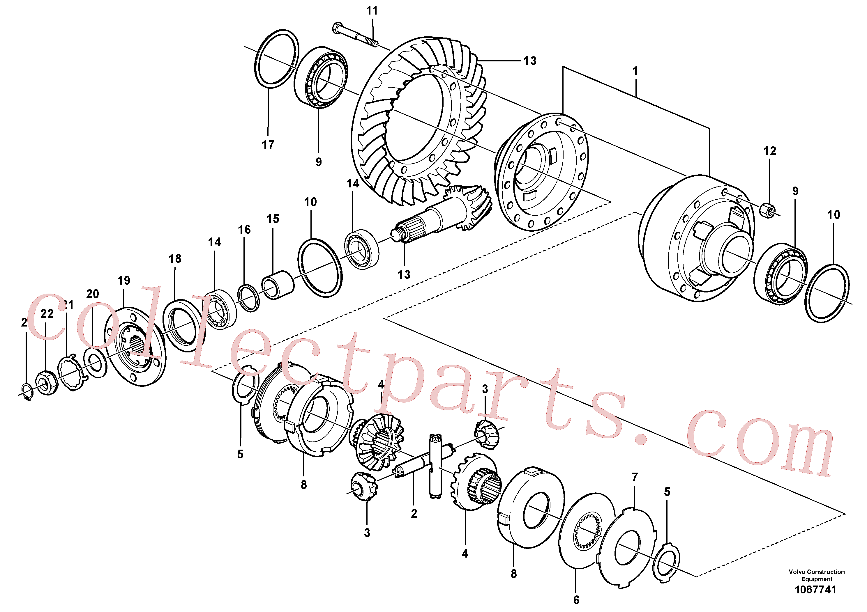 VOE11035850 for Volvo Final drive, rear(1067741 assembly)
