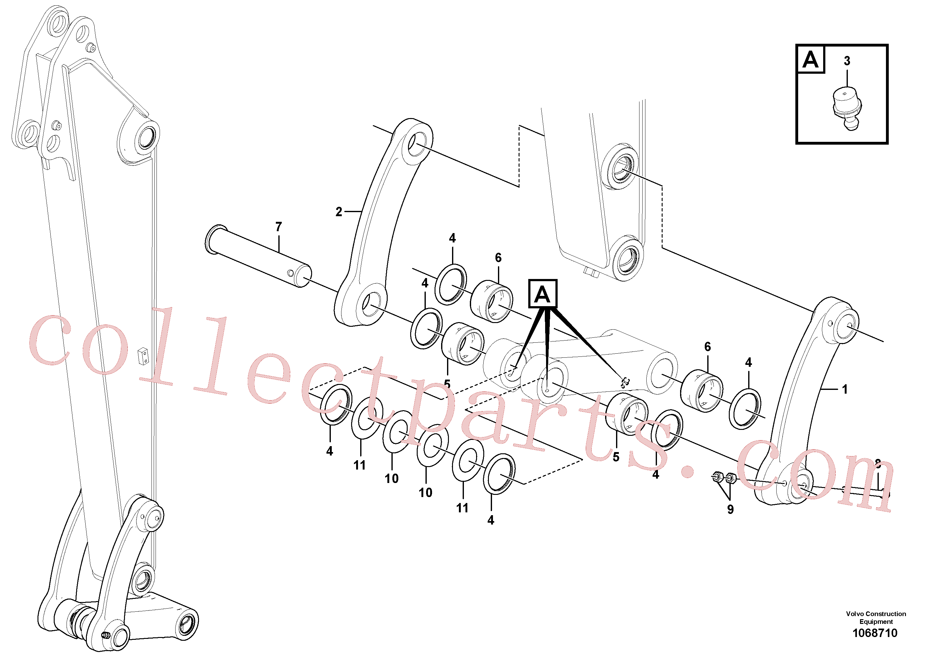 VOE14635163 for Volvo Links to connecting rod(1068710 assembly)