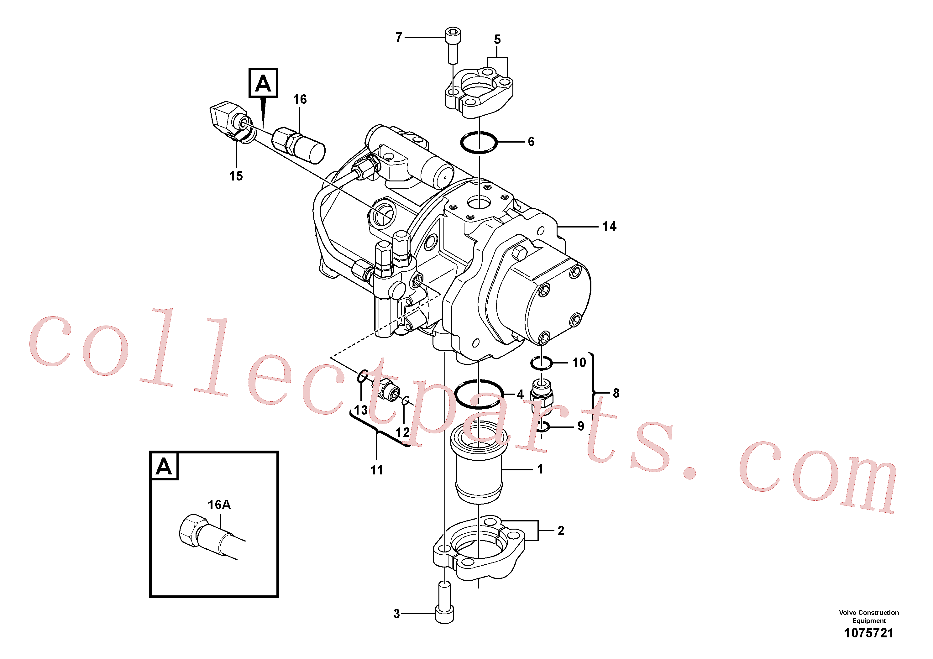 VOE15622606 for Volvo Pump installation(1075721 assembly)