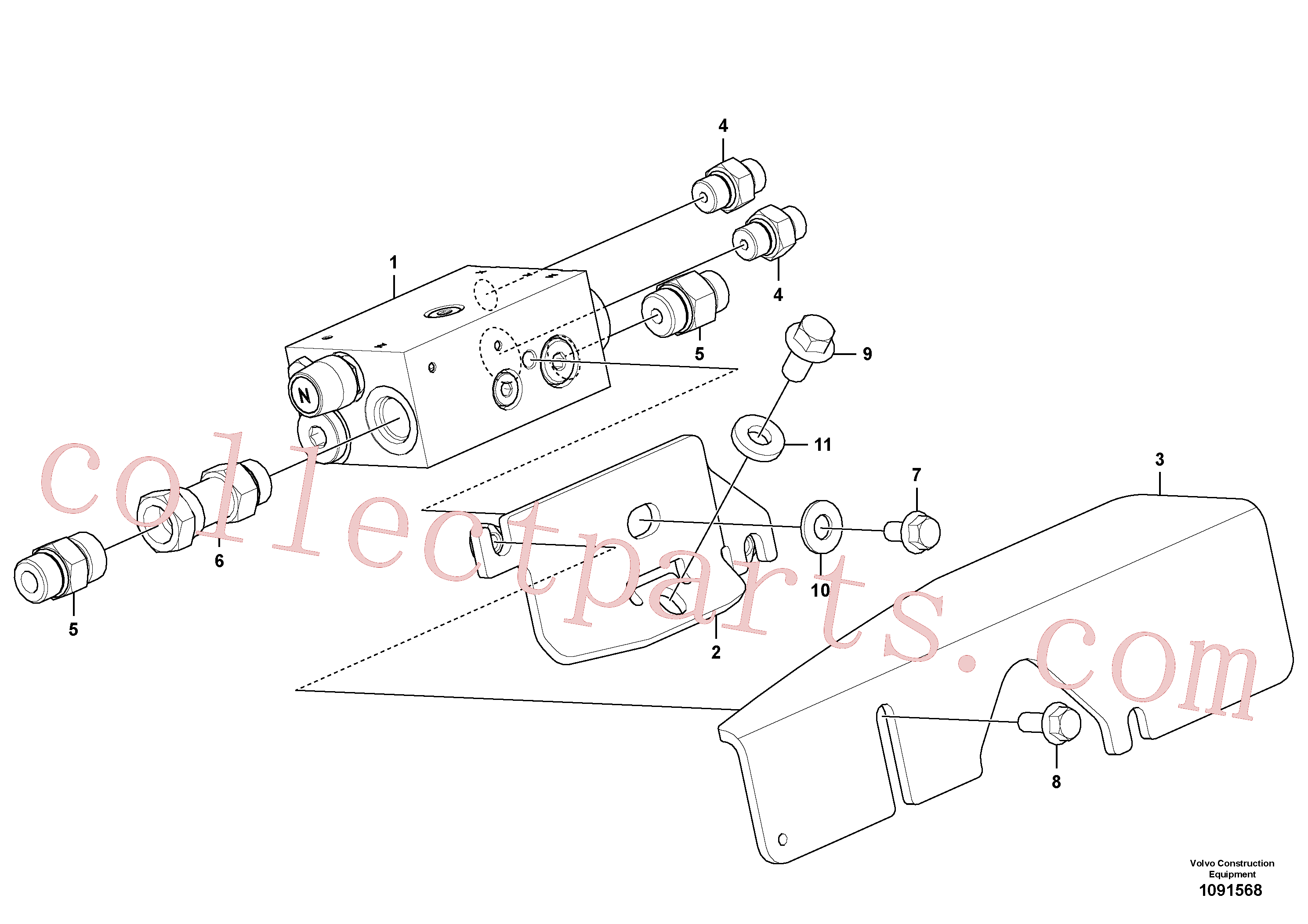 VOE15703286 for Volvo Safety valve ( dipper arm cylinder )(1091568 assembly)