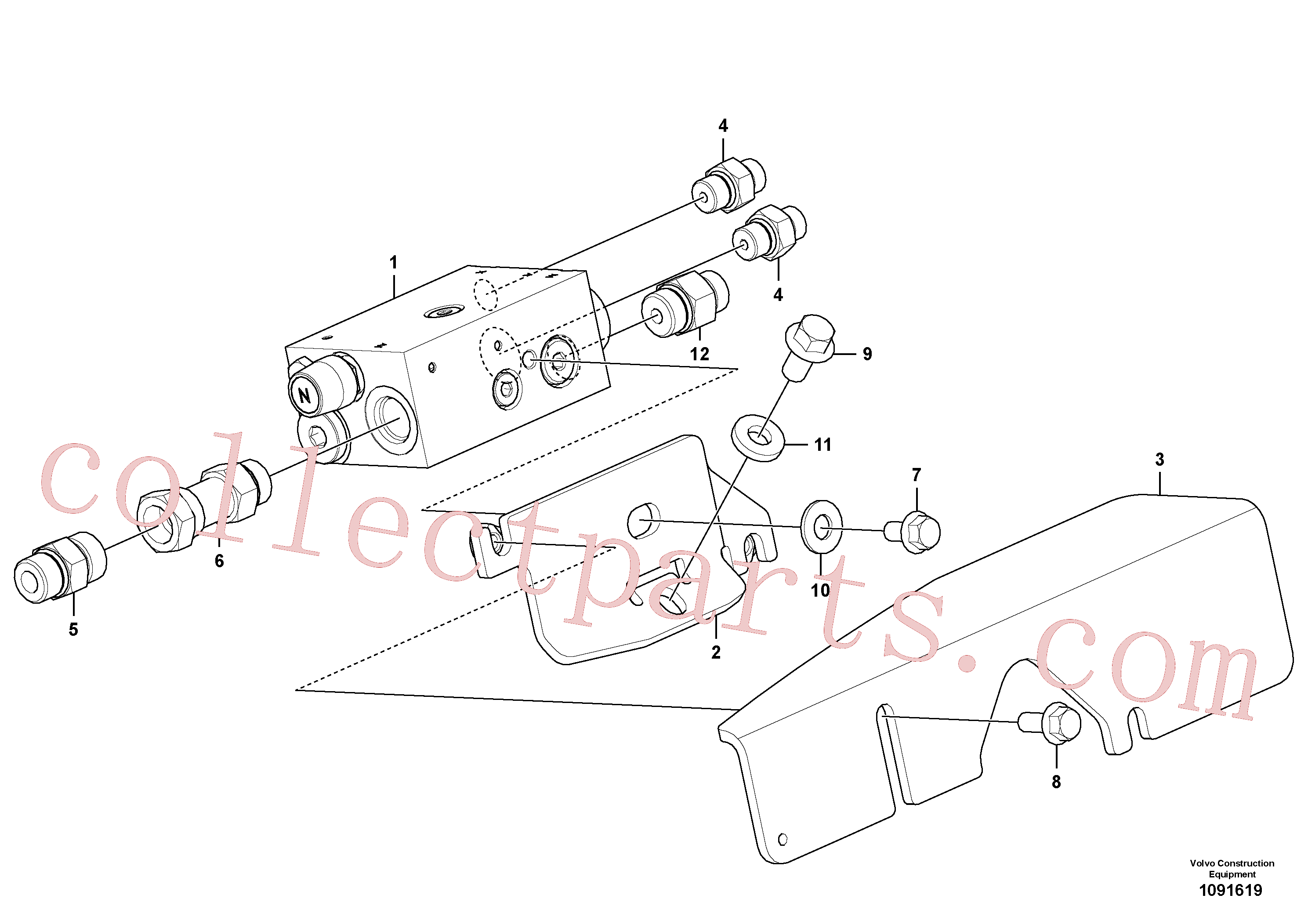 VOE15703286 for Volvo Safety valve ( dipper arm cylinder )(1091619 assembly)