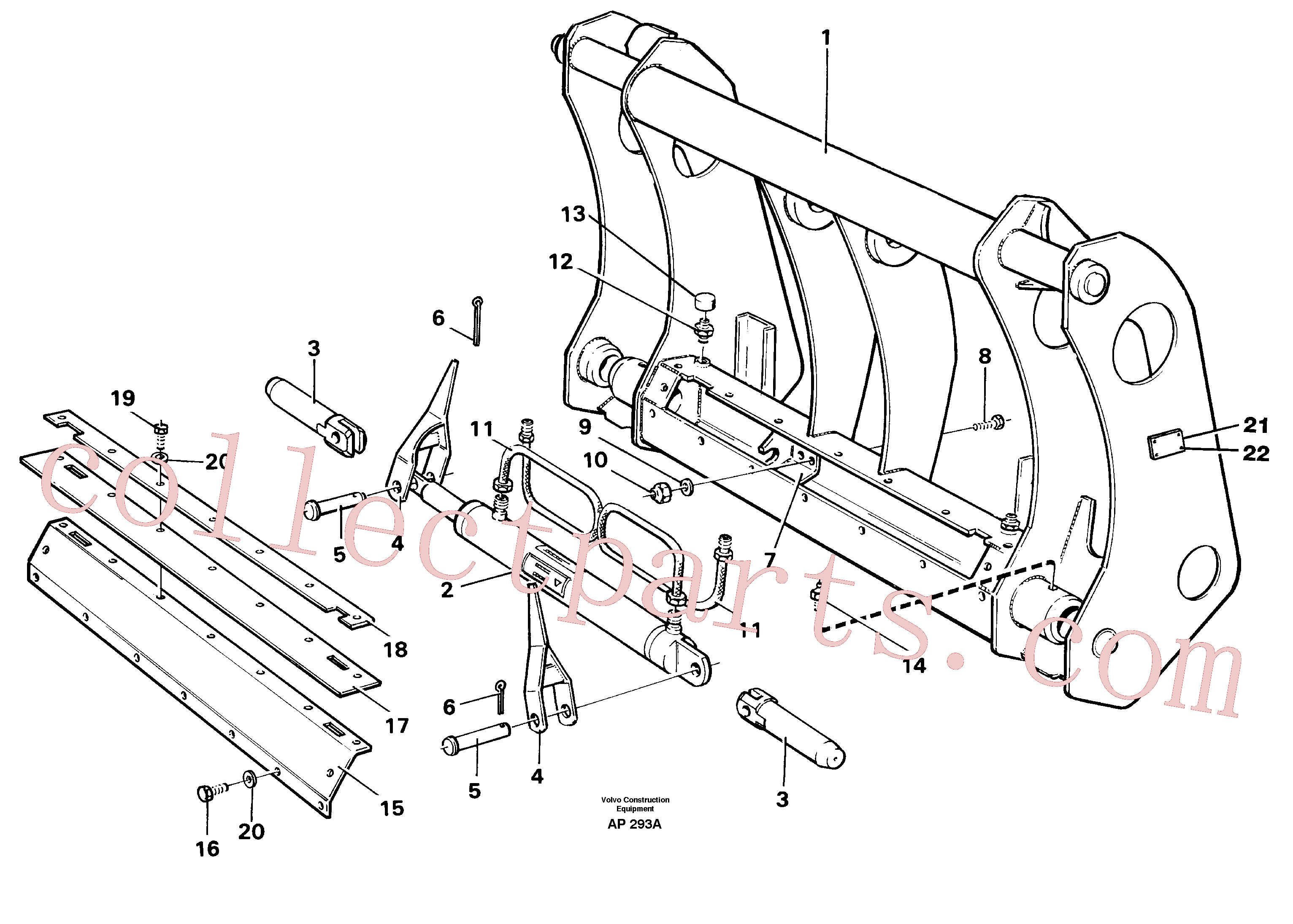 VOE13960142 for Volvo Tool bar., Attachment bracket(AP293A assembly)