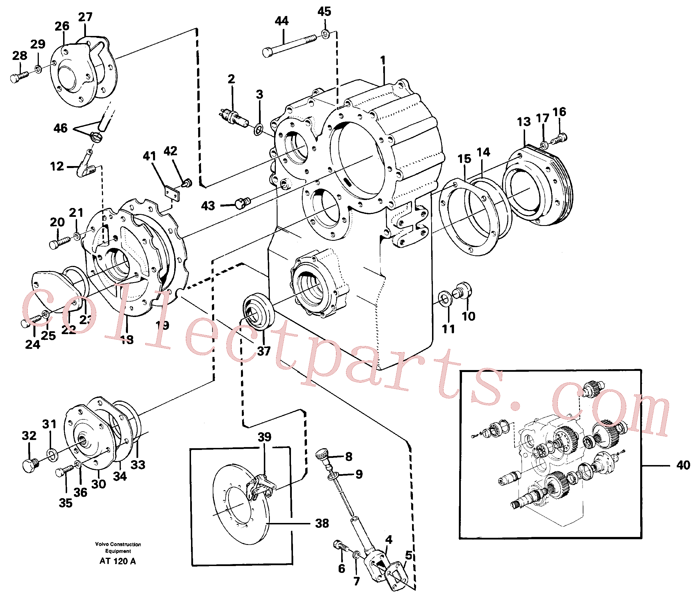 VOE479953 for Volvo Dropbox housing and cover(AT120A assembly)