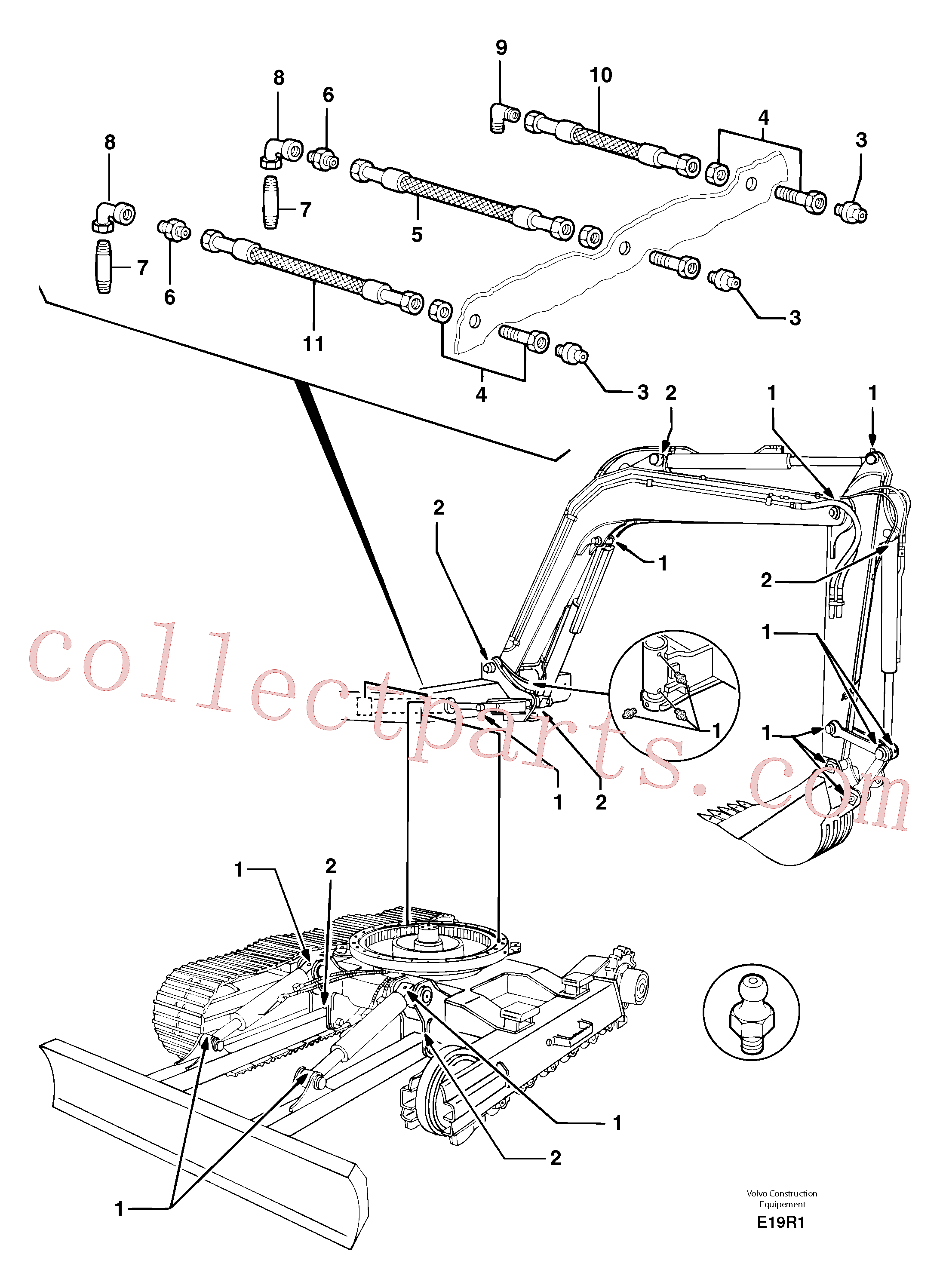 PJ7450194 for Volvo Lubrication chart(E19R1 assembly)