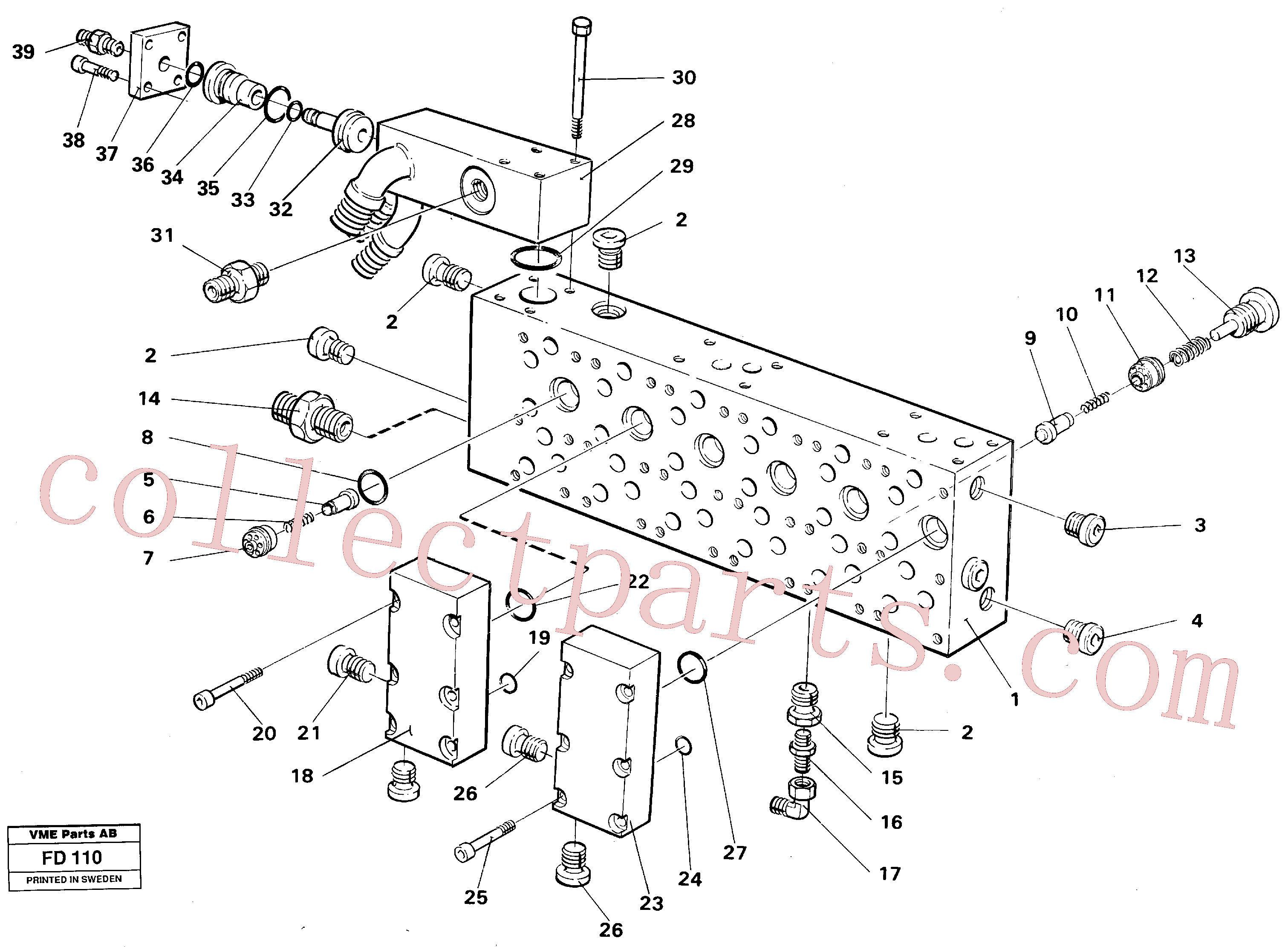 VOE14261682 for Volvo Main valve assembly block(FD110 assembly)