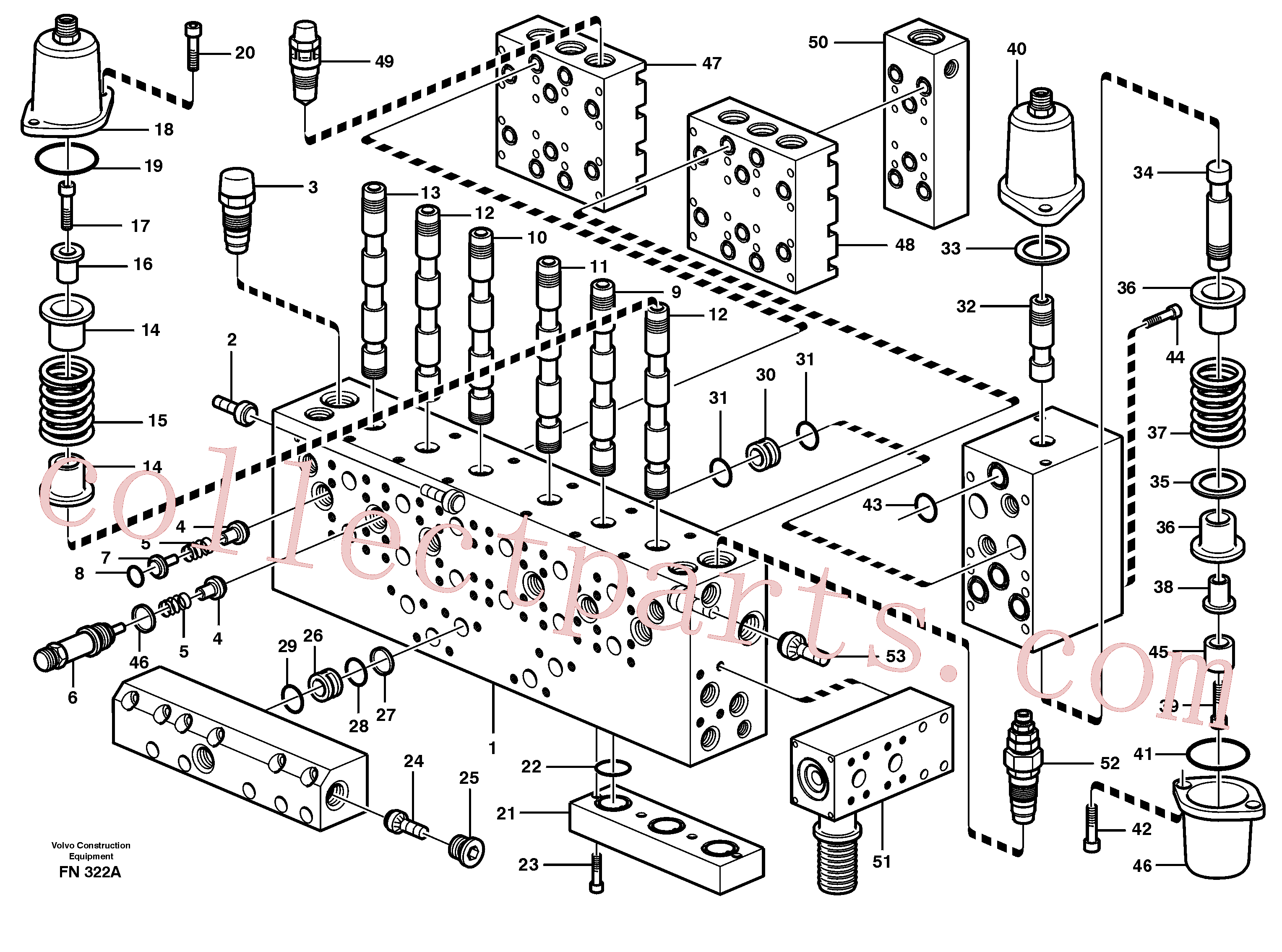 VOE14341293 for Volvo Main valve assembly, valves(FN322A assembly)