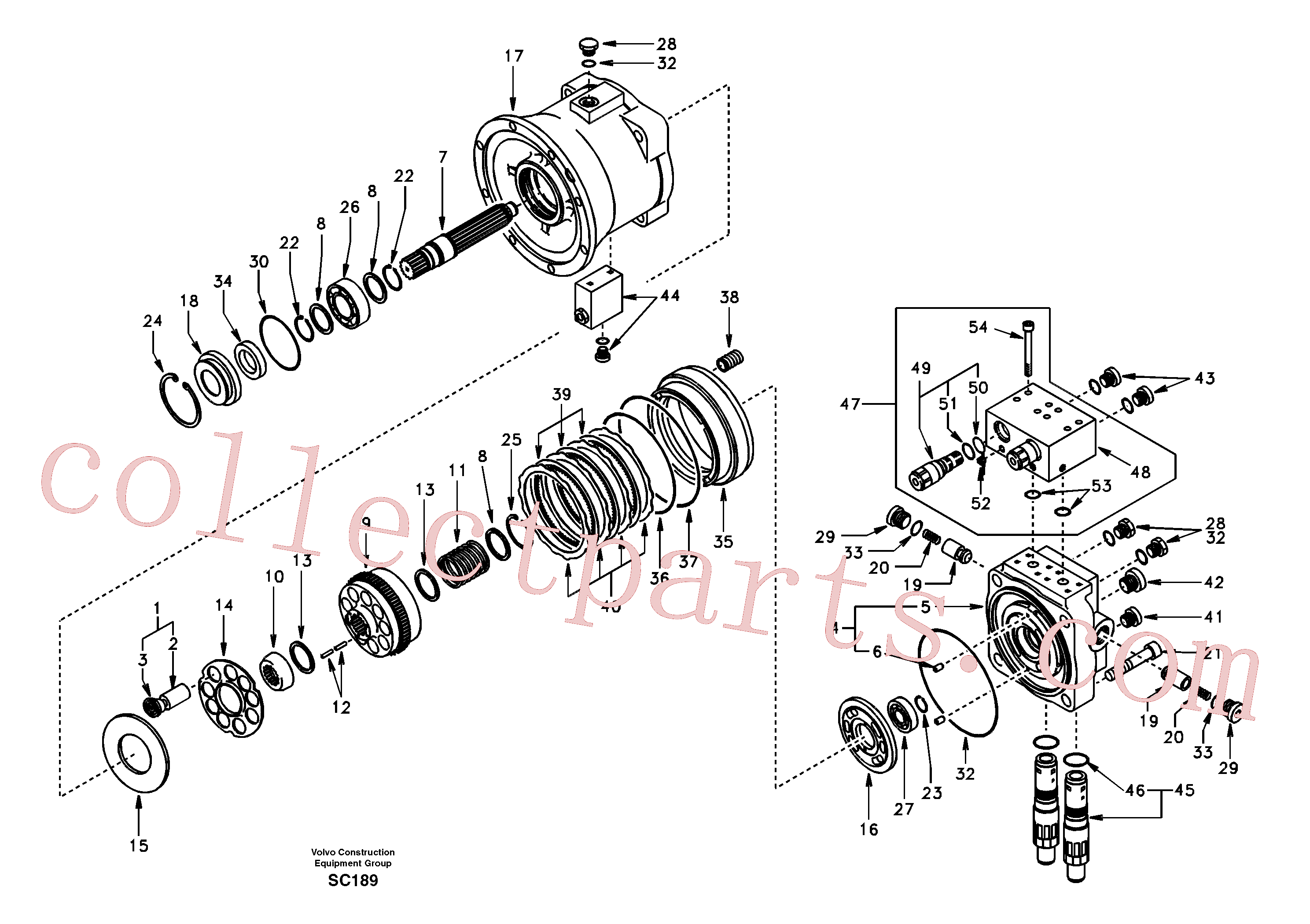 SA8230-25510 for Volvo Swing motor(SC189 assembly)