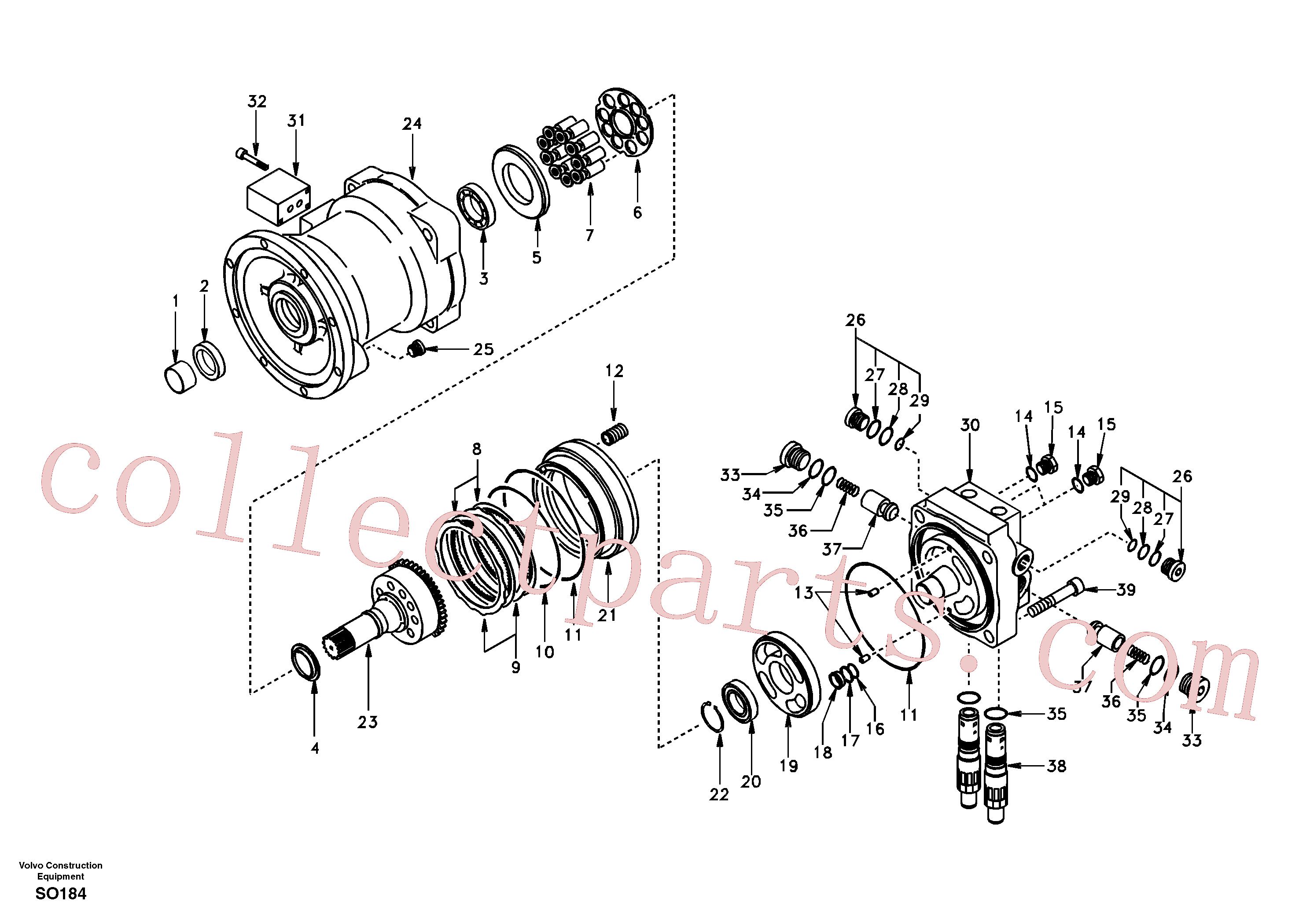 SA14508589 for Volvo Swing motor(SO184 assembly)