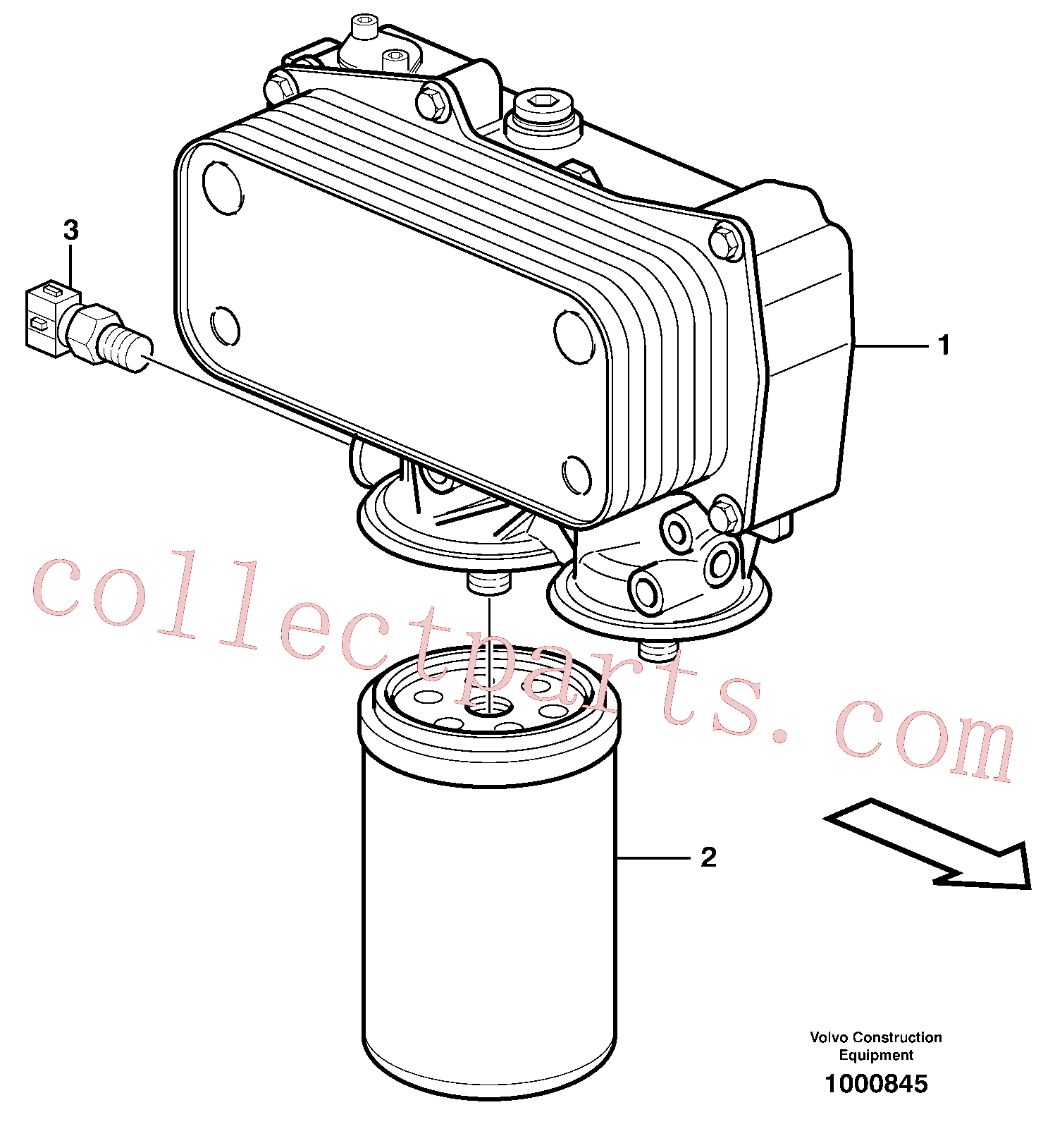 VOE17457469 for Volvo Oil filter(1000845 assembly)