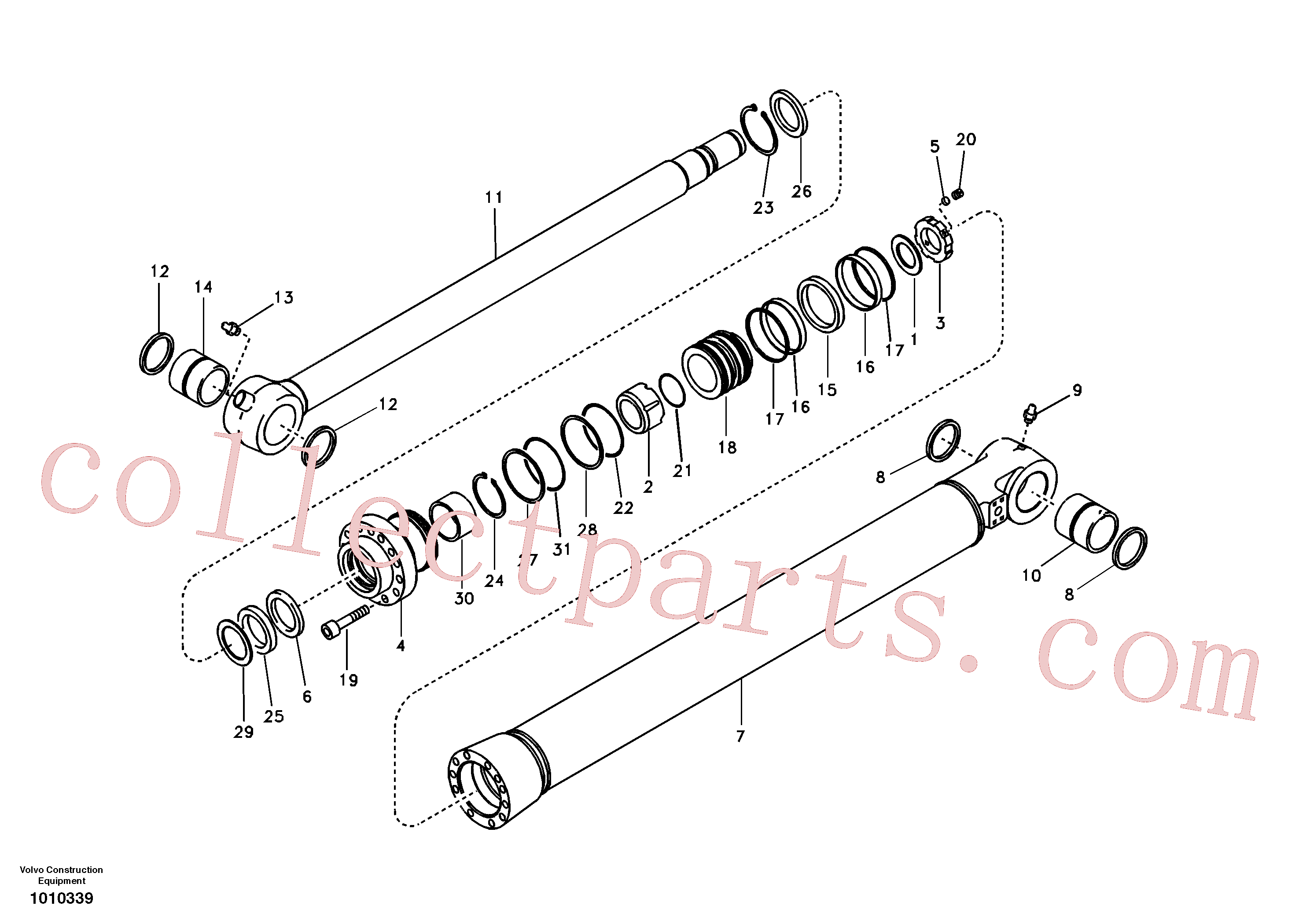 SA9566-20950 for Volvo Bucket cylinder, long reach(1010339 assembly)