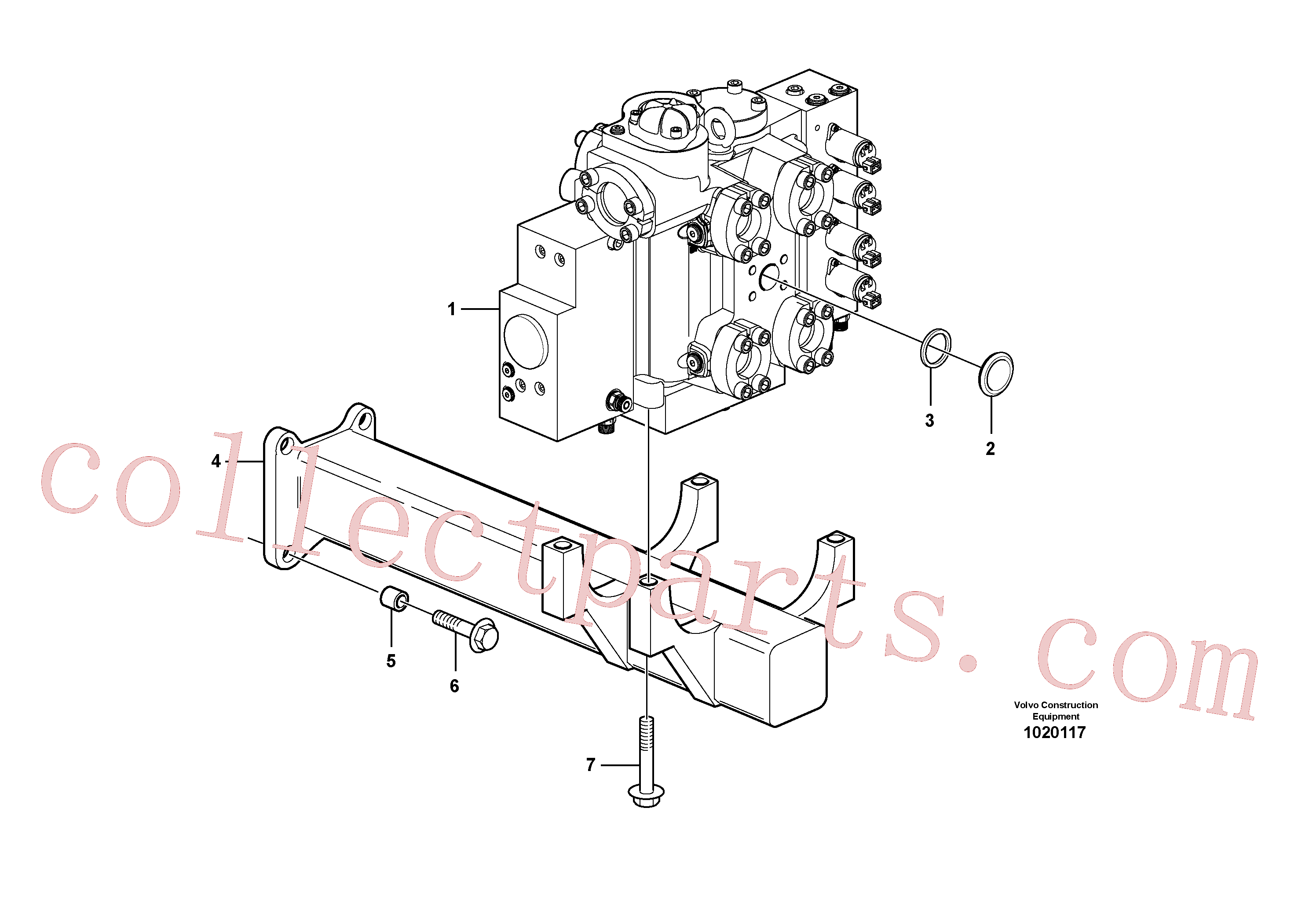 VOE13965193 for Volvo Control valve with fitting parts.(1020117 assembly)