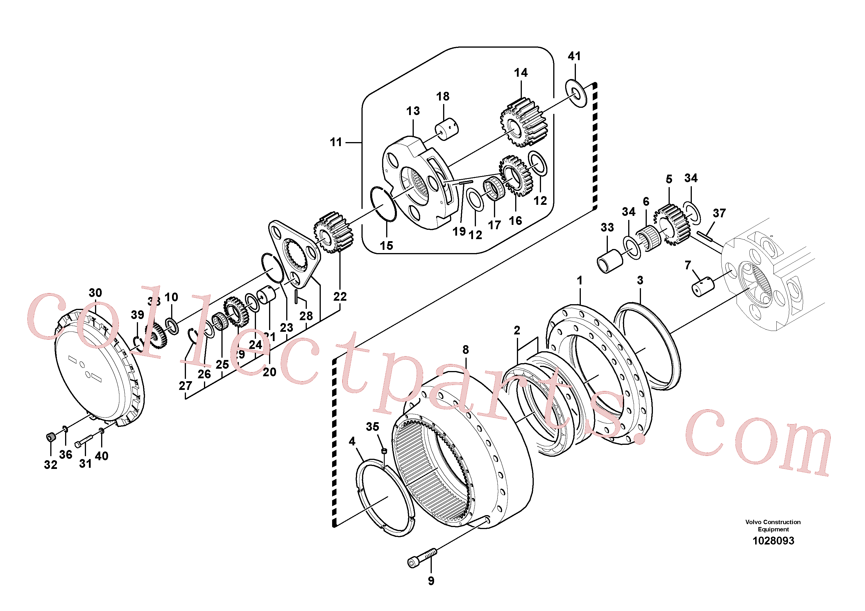 VOE14528319 for Volvo Travel gearbox(1028093 assembly)