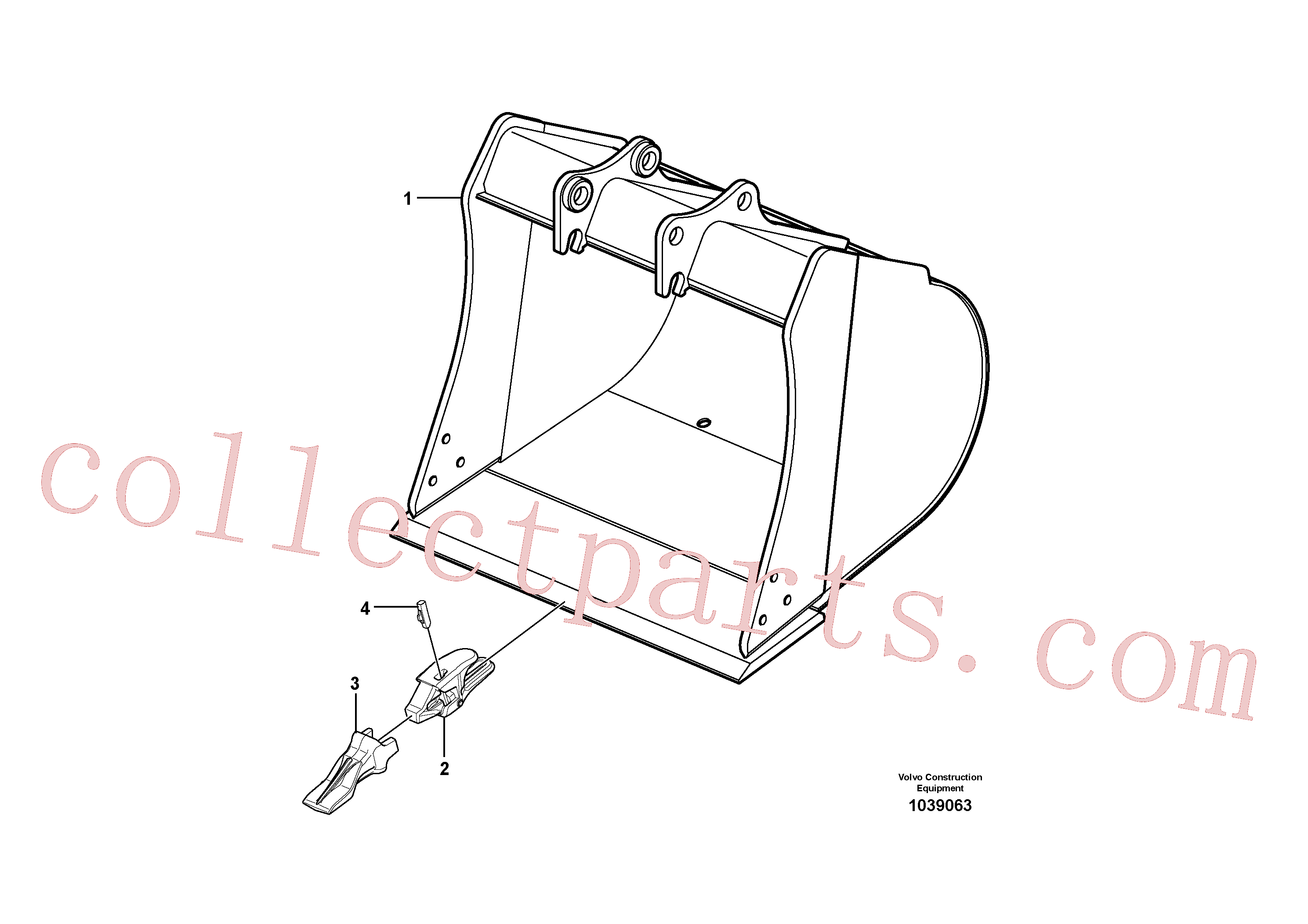 China Made VOE15612434 Bucket parts for Volvo Excavator