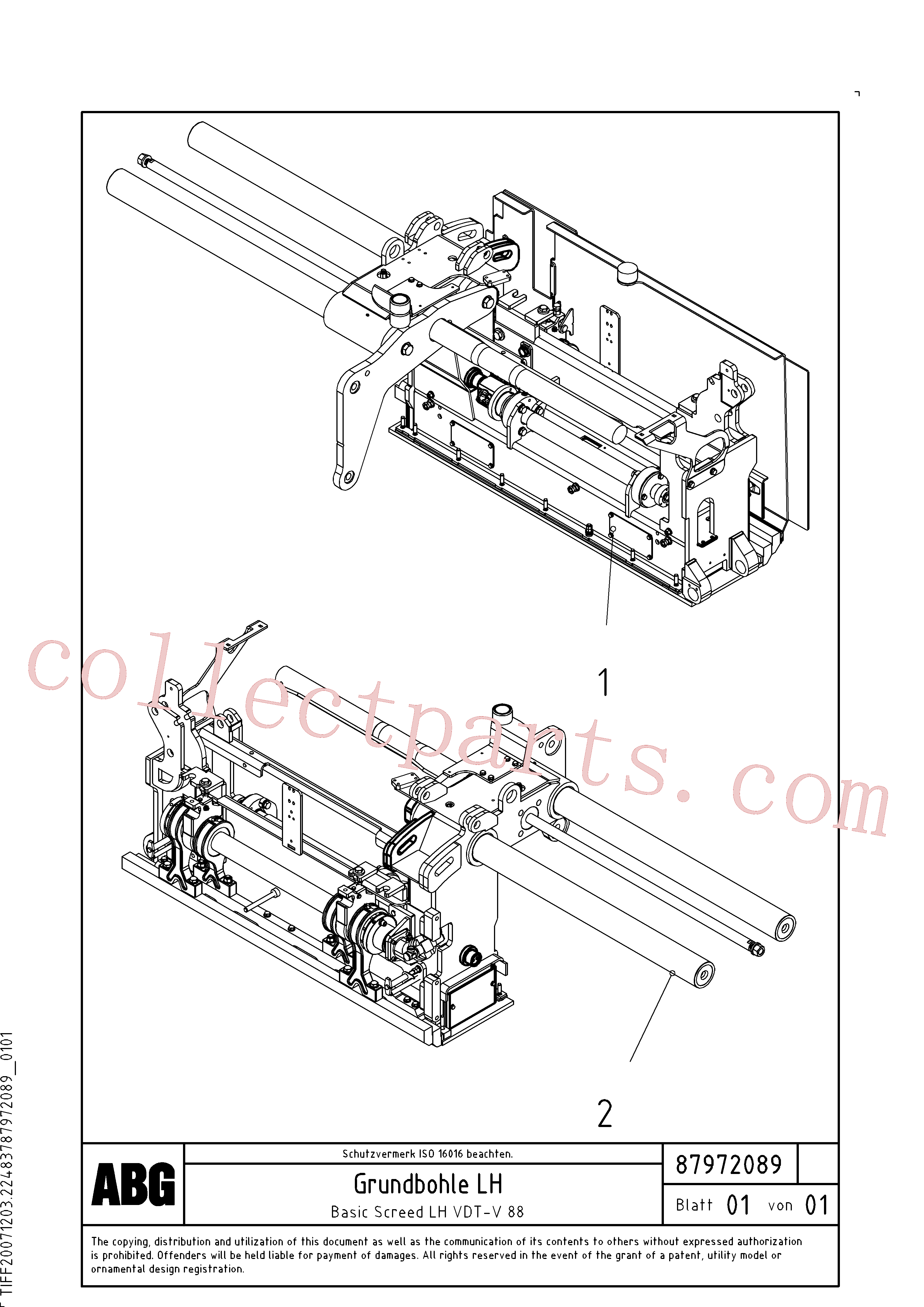 RM80668205 for Volvo Basic screed(1048165 assembly)