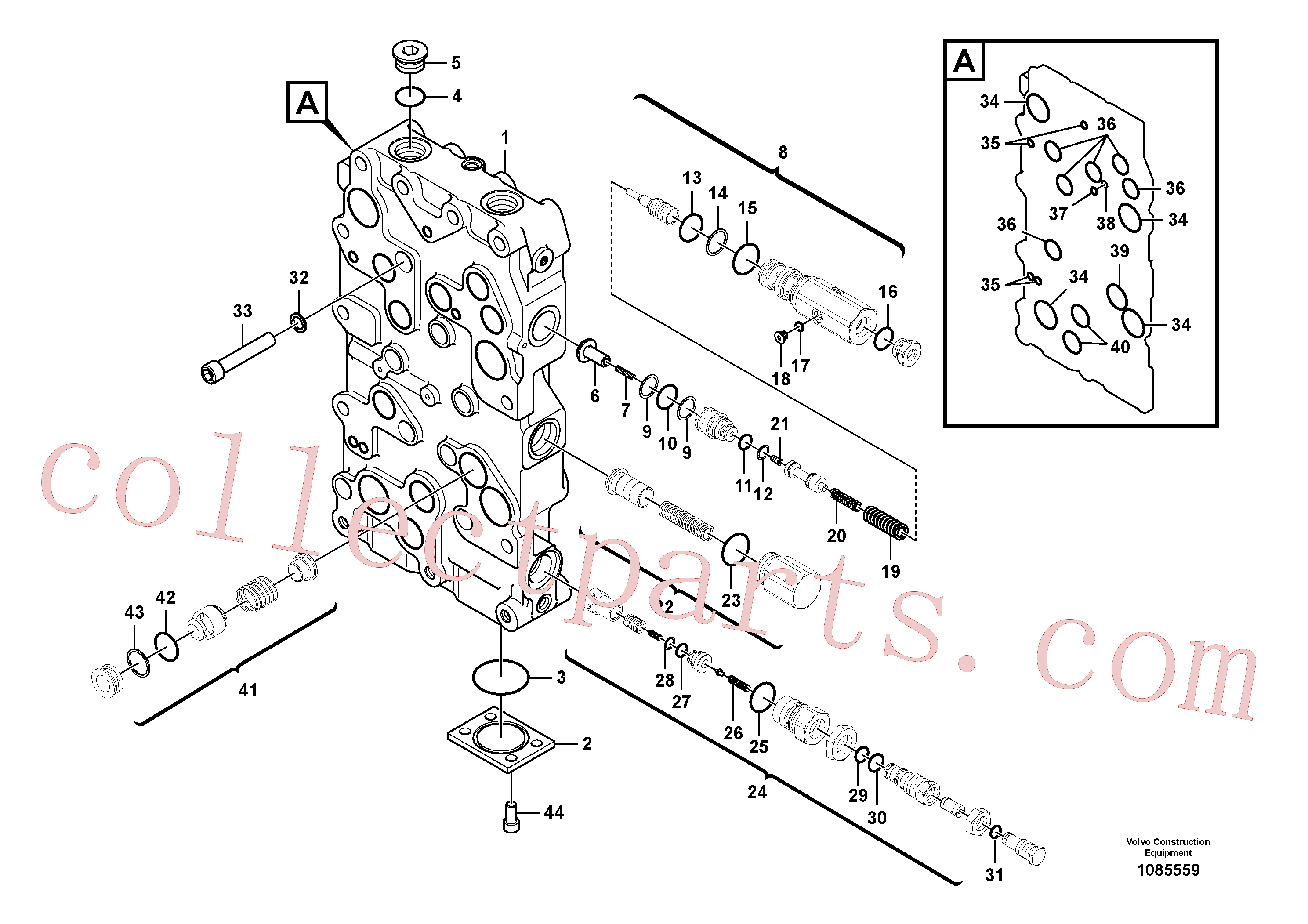VOE14597168 for Volvo Main control valve(1085559 assembly)