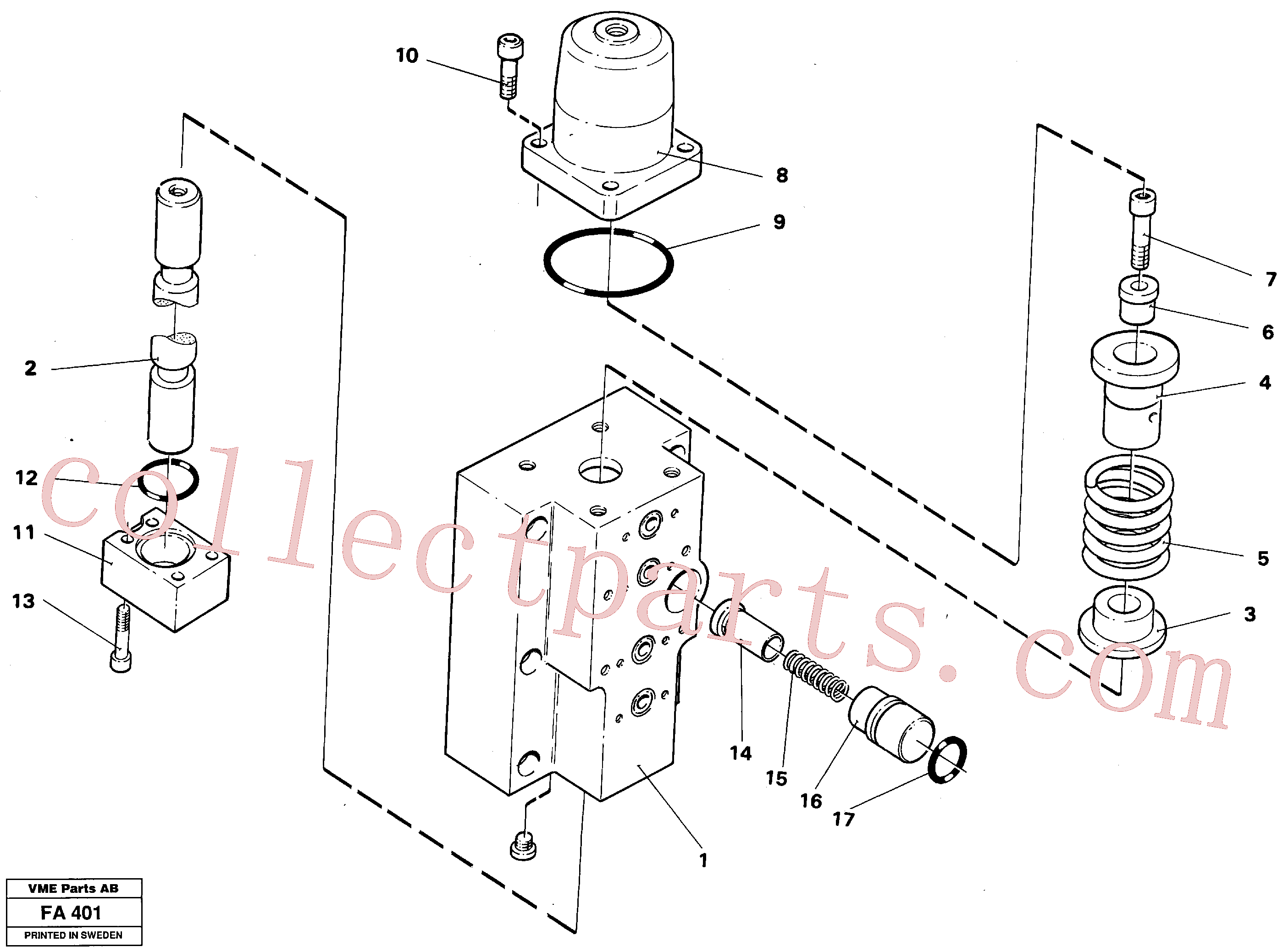 VOE14048549 for Volvo Four-way valve(FA401 assembly)