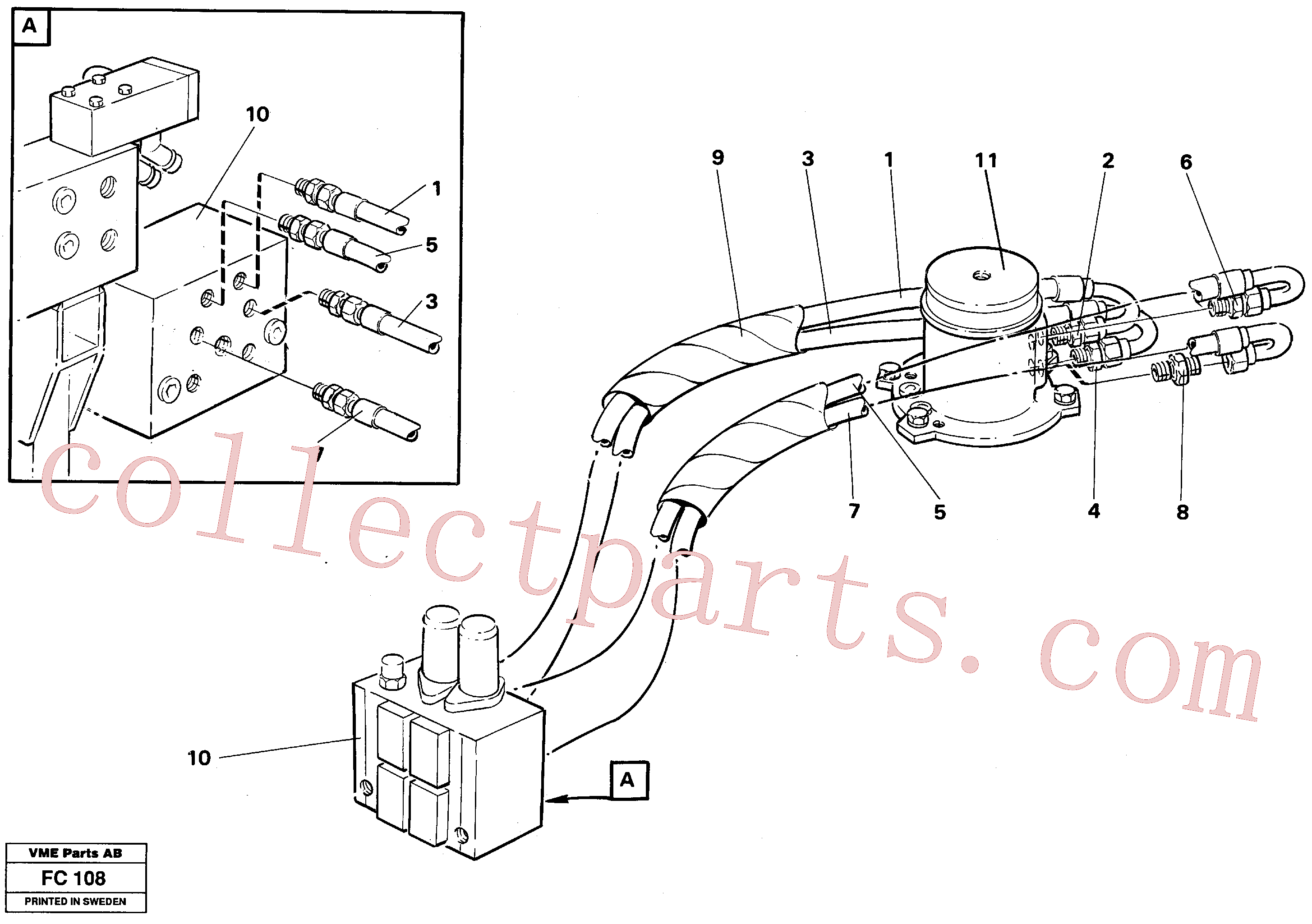 VOE14251421 for Volvo Hydraulic system, transport in uppercarrige(FC108 assembly)