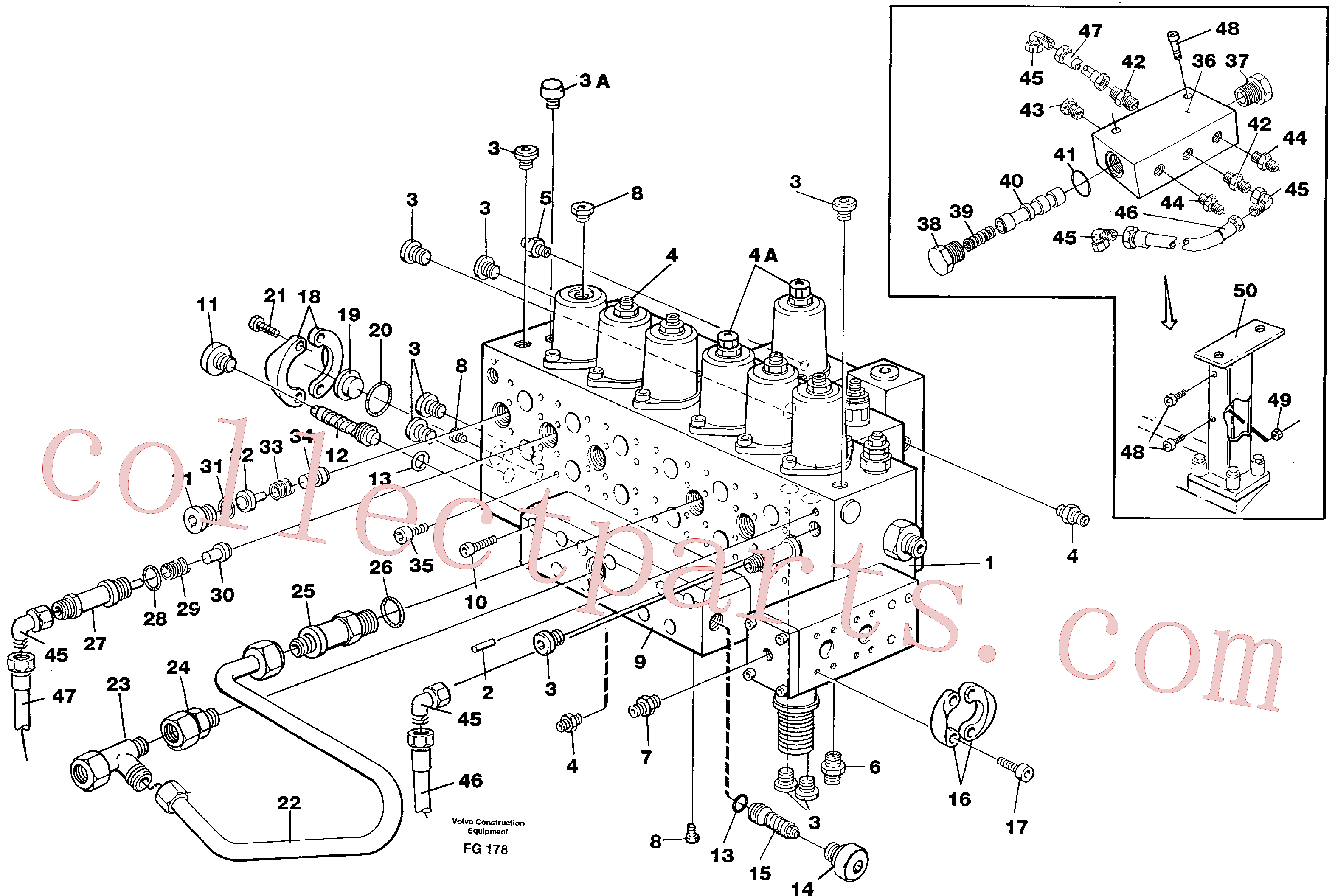 VOE14211065 for Volvo Main valve assembly, tubes connections, assembly bloc(FG178 assembly)