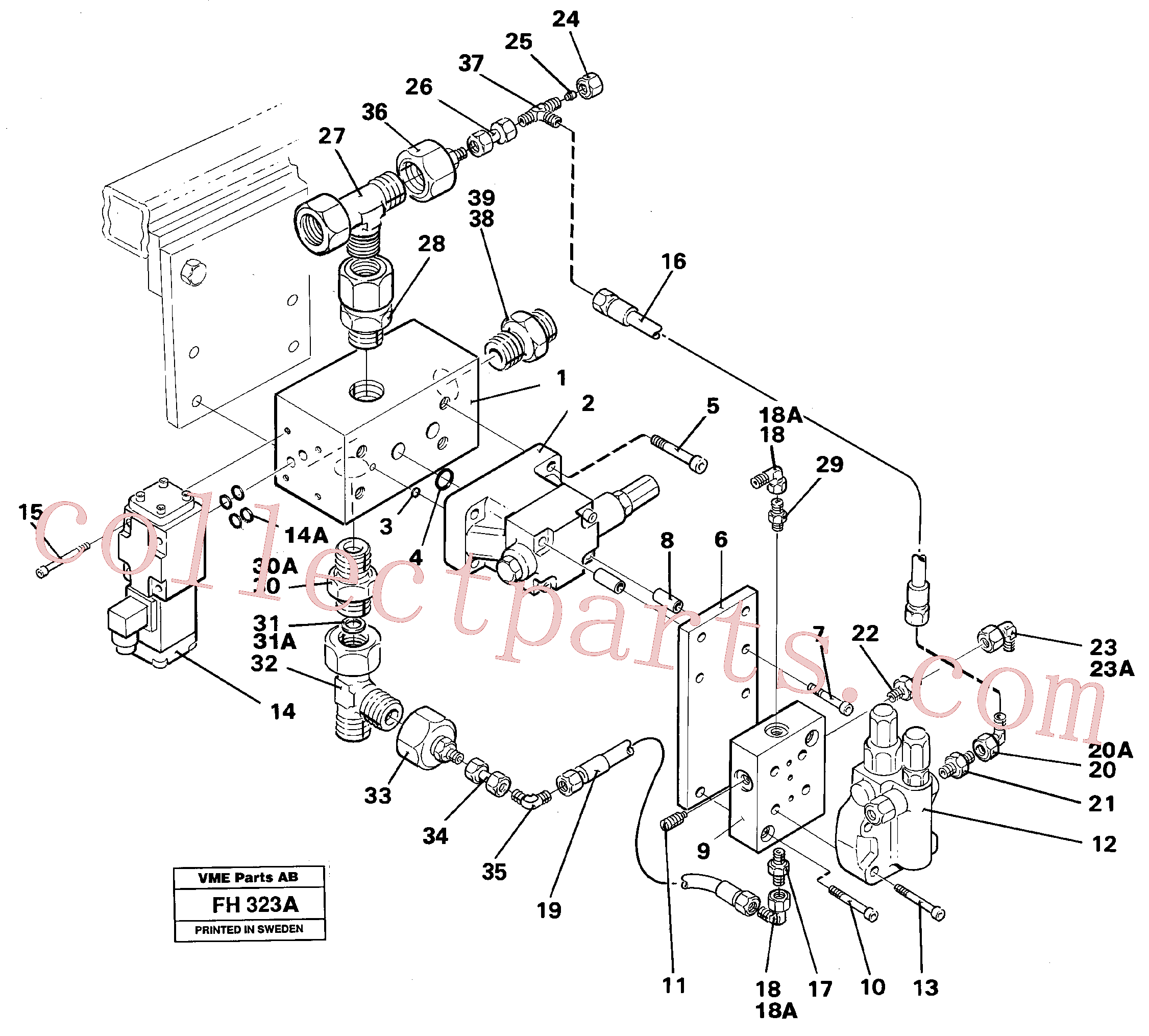 VOE14251132 for Volvo Valve,crawlerbrake(FH323A assembly)