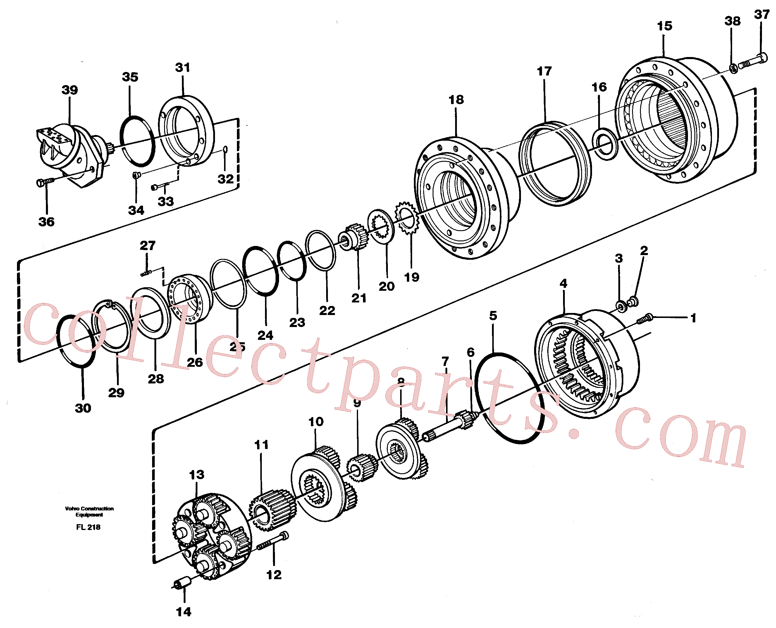 VOE11701197 for Volvo Planetary gear, travel(FL218 assembly)