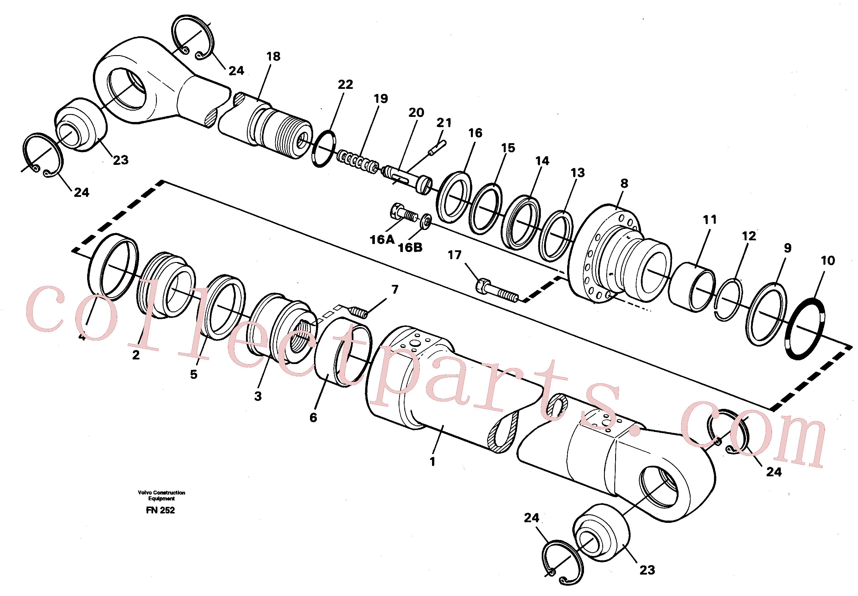 VOE977015 for Volvo Dipper cylinder, backhoe equipment(FN252 assembly)