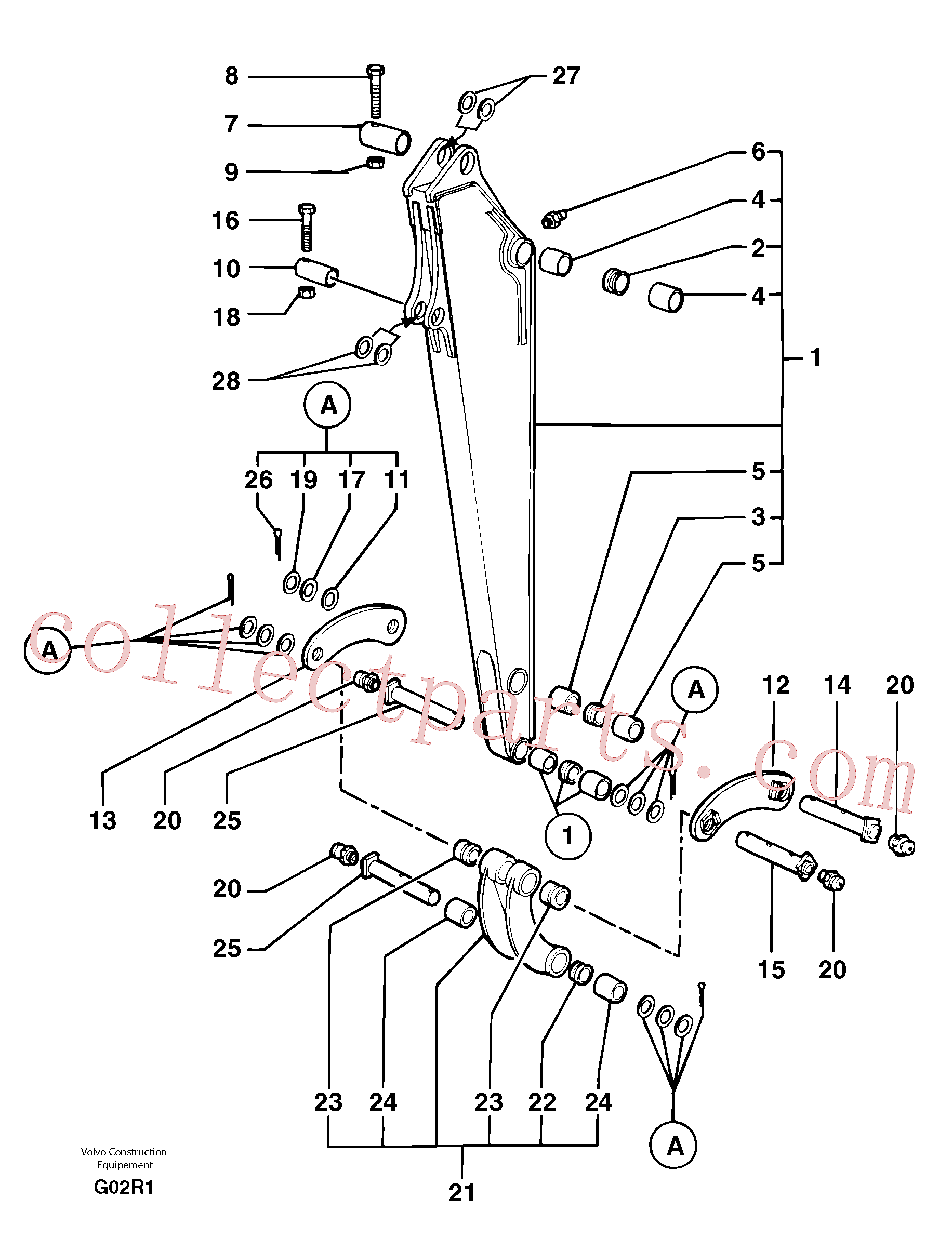PJ5540099 for Volvo Dipper arm(G02R1 assembly)