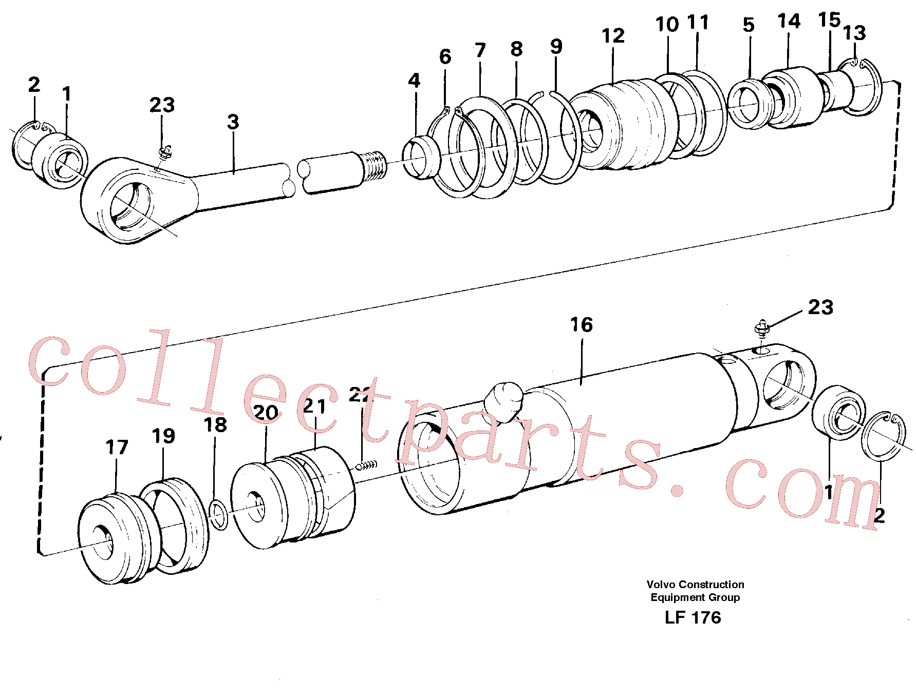 CH19B-218 for Volvo Hydraulic cylinder, steering(LF176 assembly)