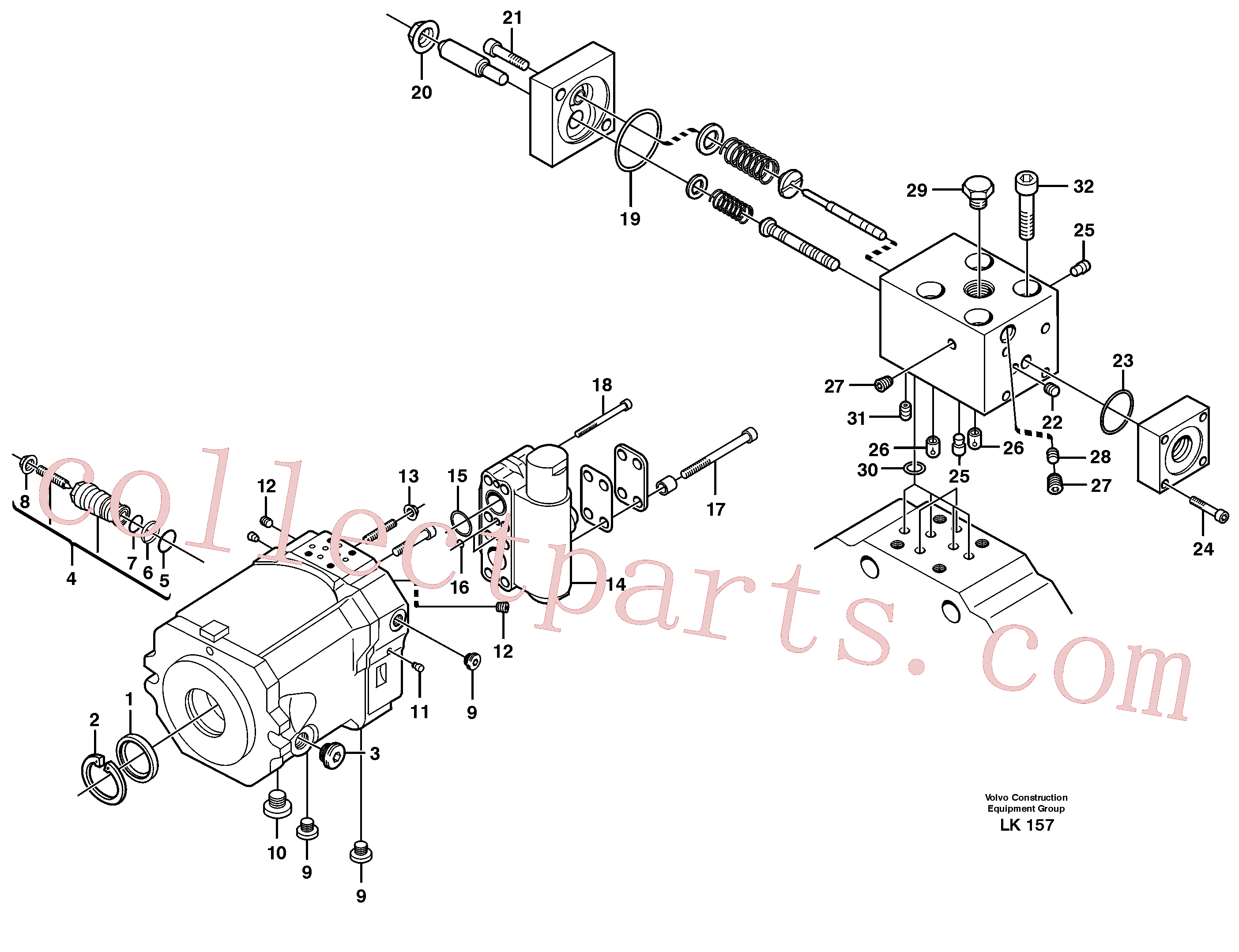 VOE11705584 for Volvo Track gear, travel(LK157 assembly)