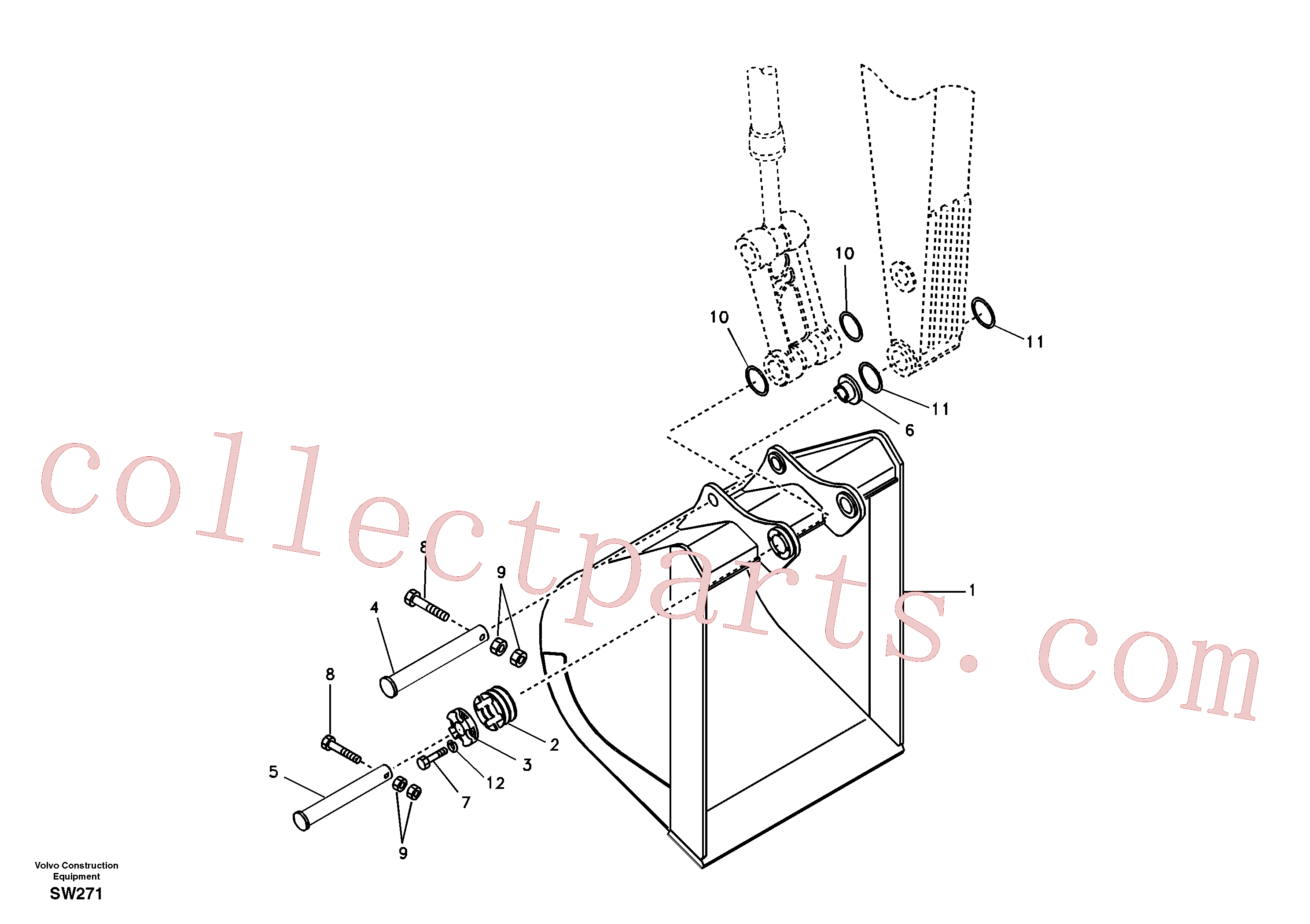 VOE14509278 for Volvo Buckets for long reach(SW271 assembly)